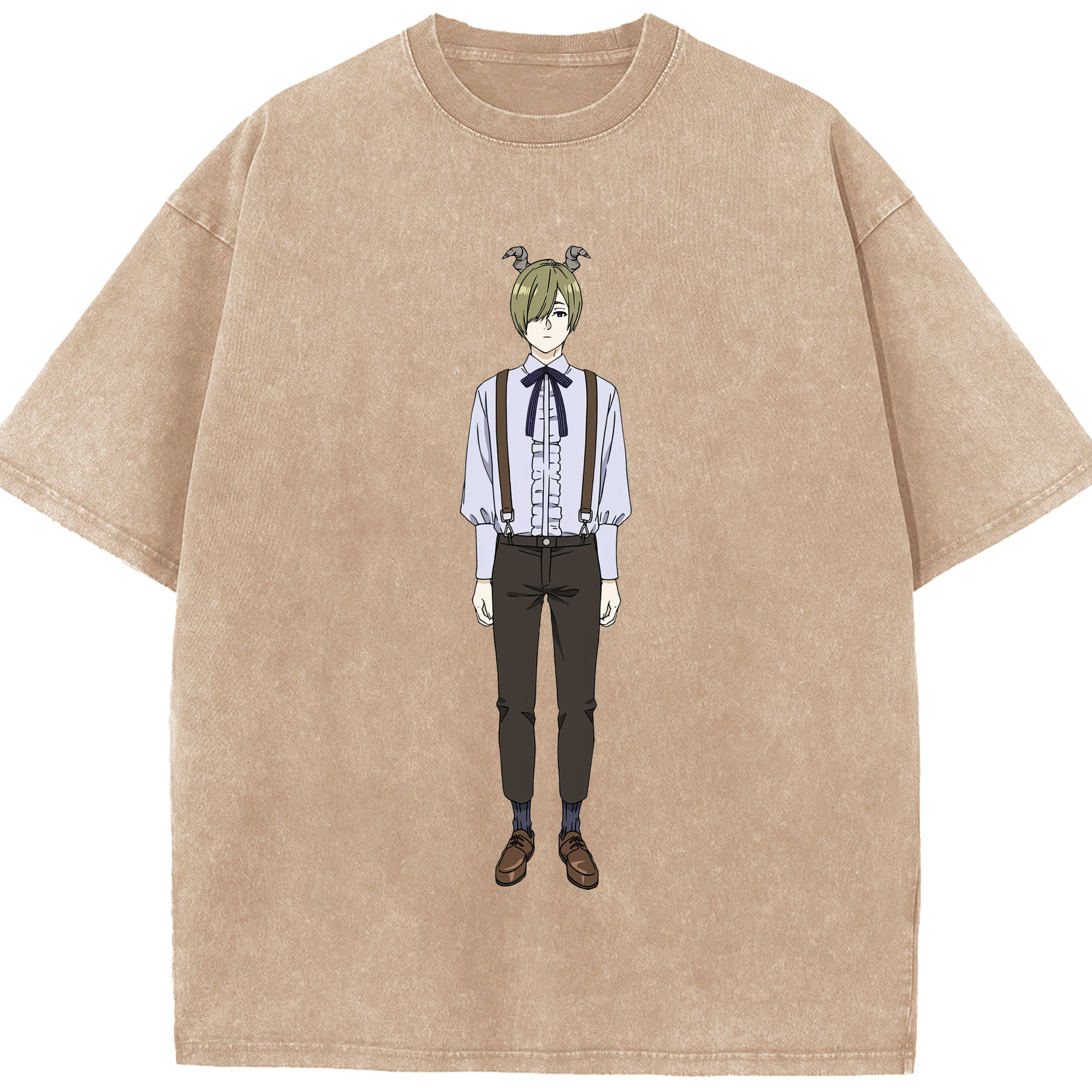 （画像用） 葬送のフリーレン Frieren 綿100% ヴィンテージ風 半袖Tシャツ（フロントプリント）