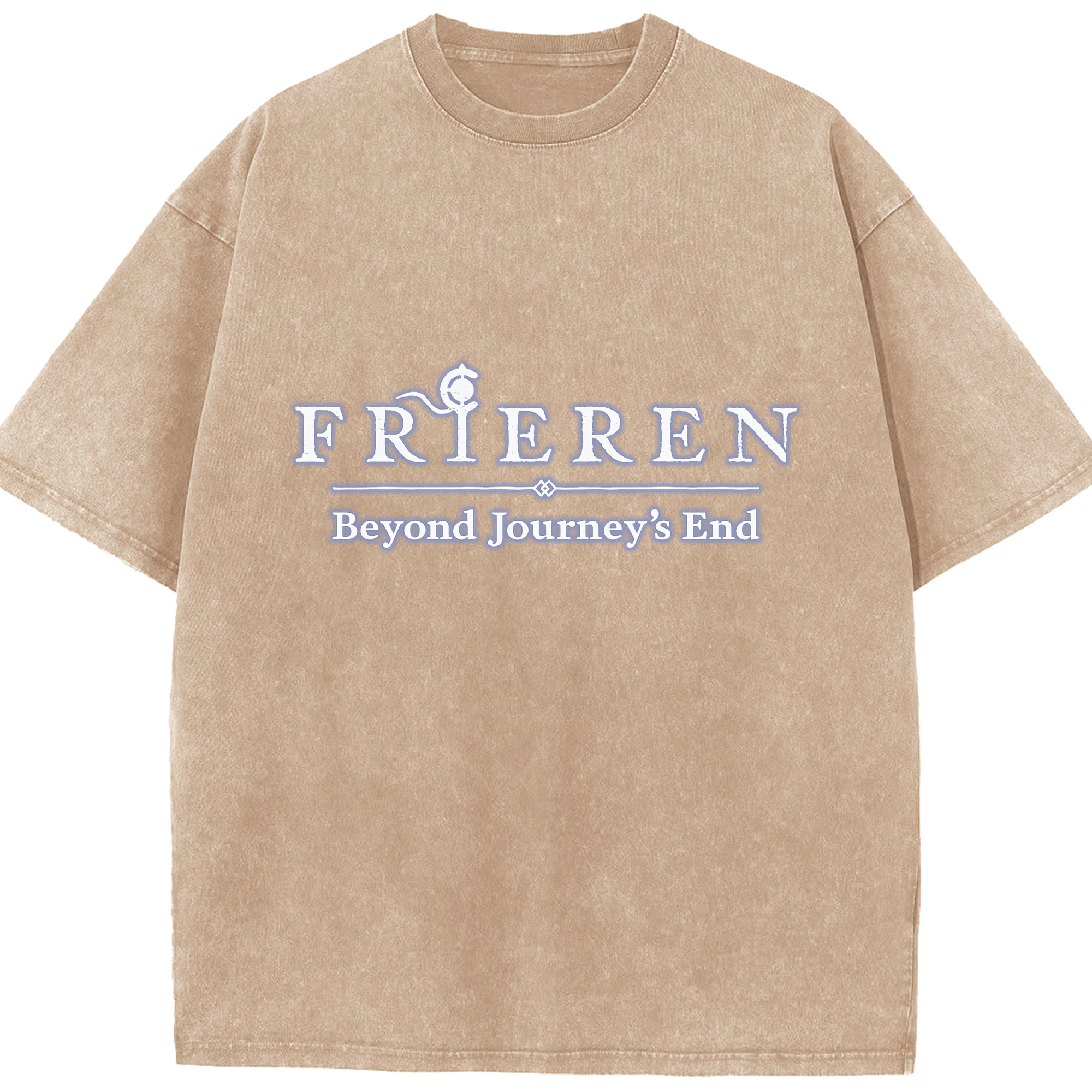 （画像用） 葬送のフリーレン Frieren 綿100% ヴィンテージ風 半袖Tシャツ（フロントプリント）
