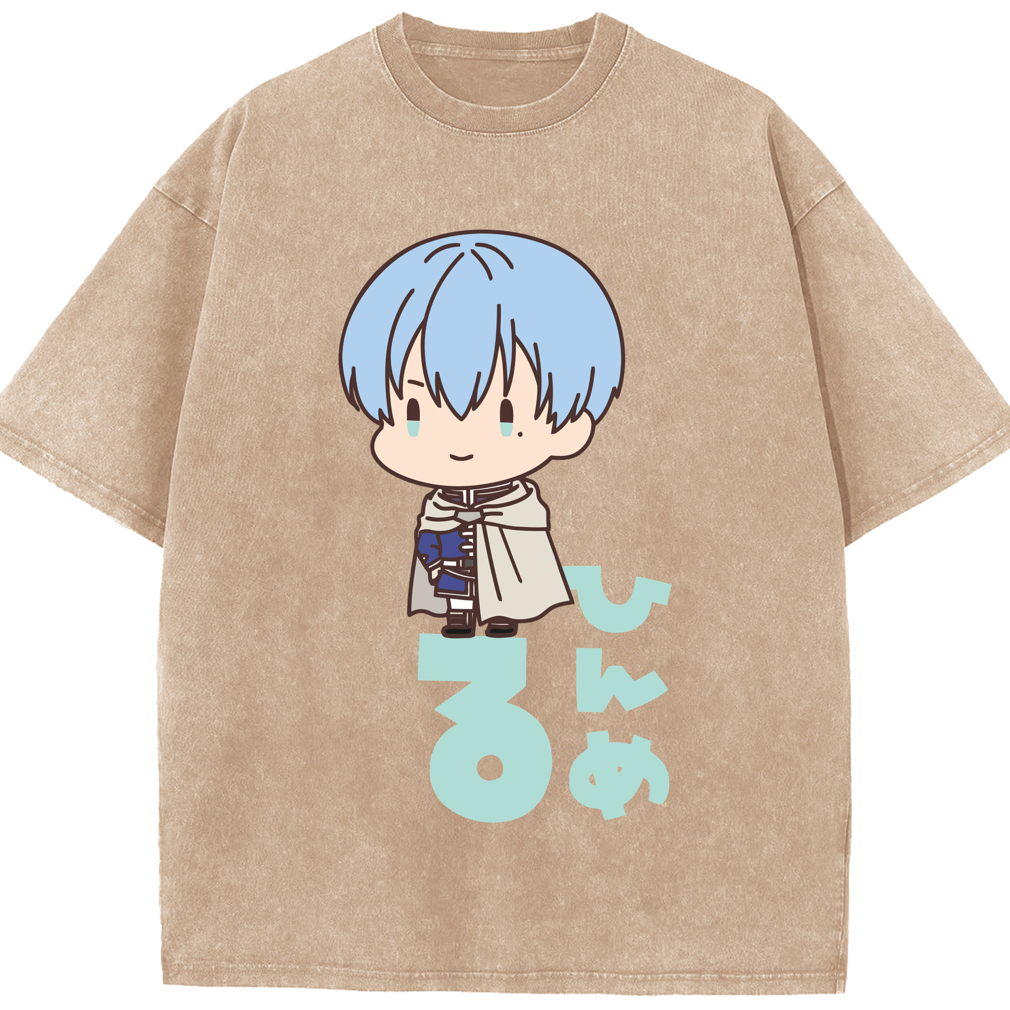 （画像用） 葬送のフリーレン Frieren 綿100% ヴィンテージ風 半袖Tシャツ（フロントプリント）
