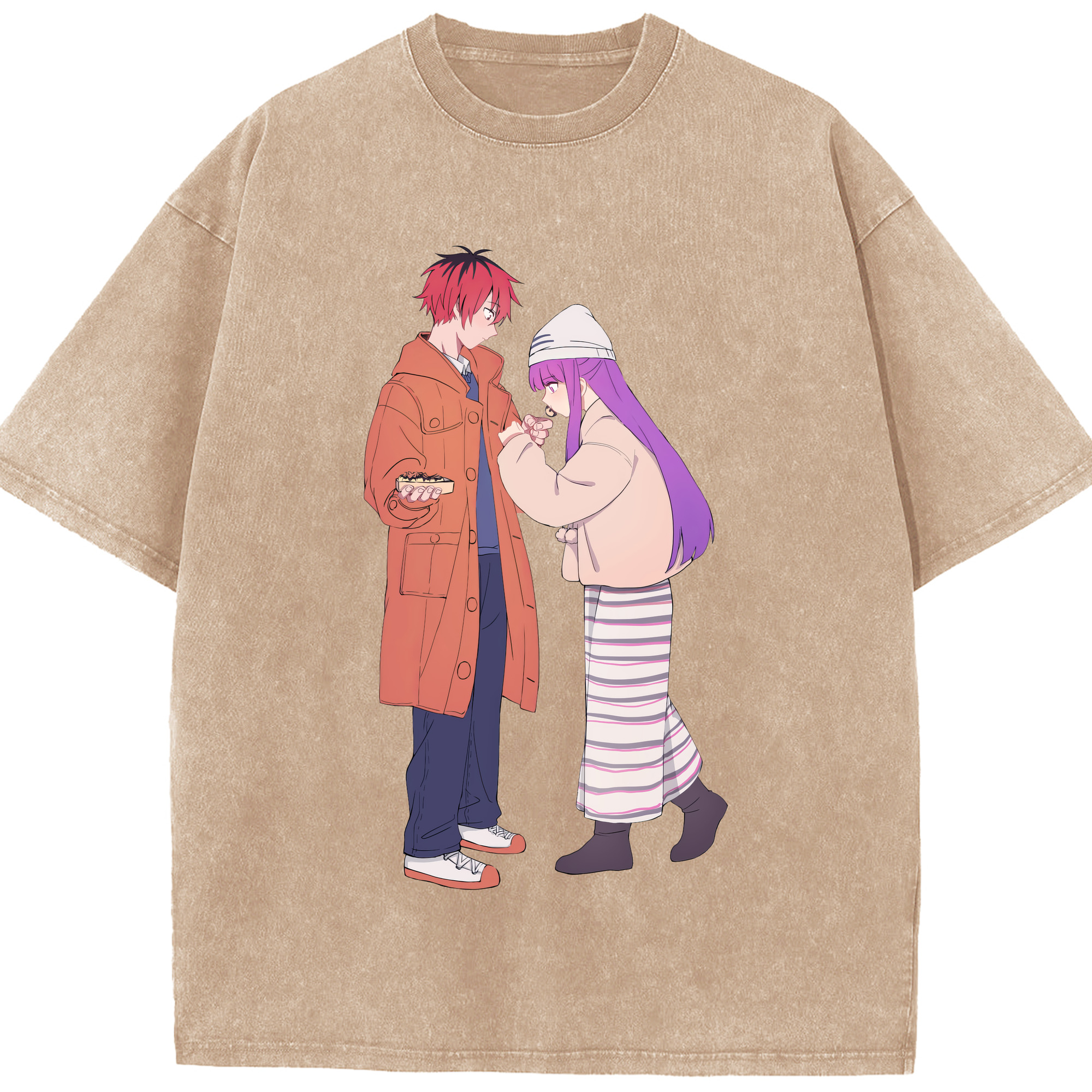 （画像用） 葬送のフリーレン Frieren 綿100% ヴィンテージ風 半袖Tシャツ（フロントプリント）
