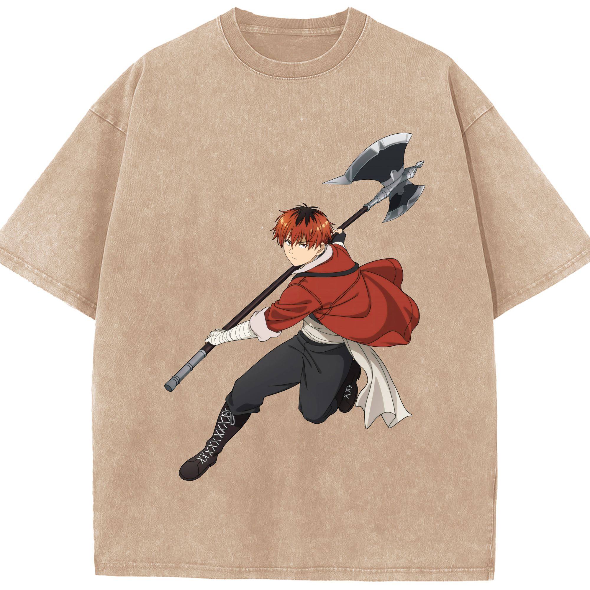 （画像用） 葬送のフリーレン Frieren 綿100% ヴィンテージ風 半袖Tシャツ（フロントプリント）