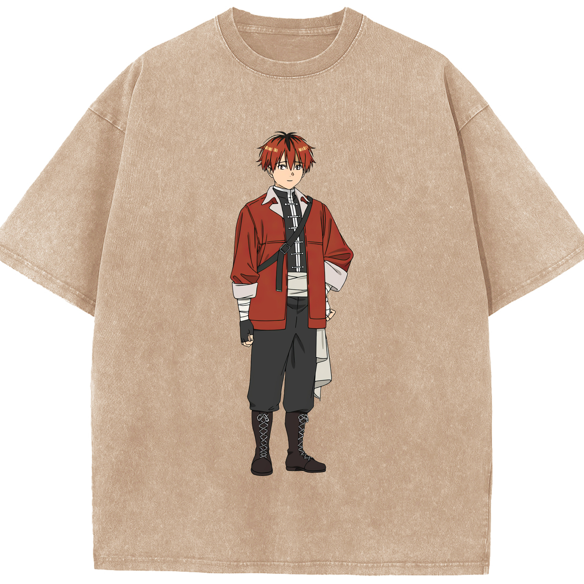 （画像用） 葬送のフリーレン Frieren 綿100% ヴィンテージ風 半袖Tシャツ（フロントプリント）