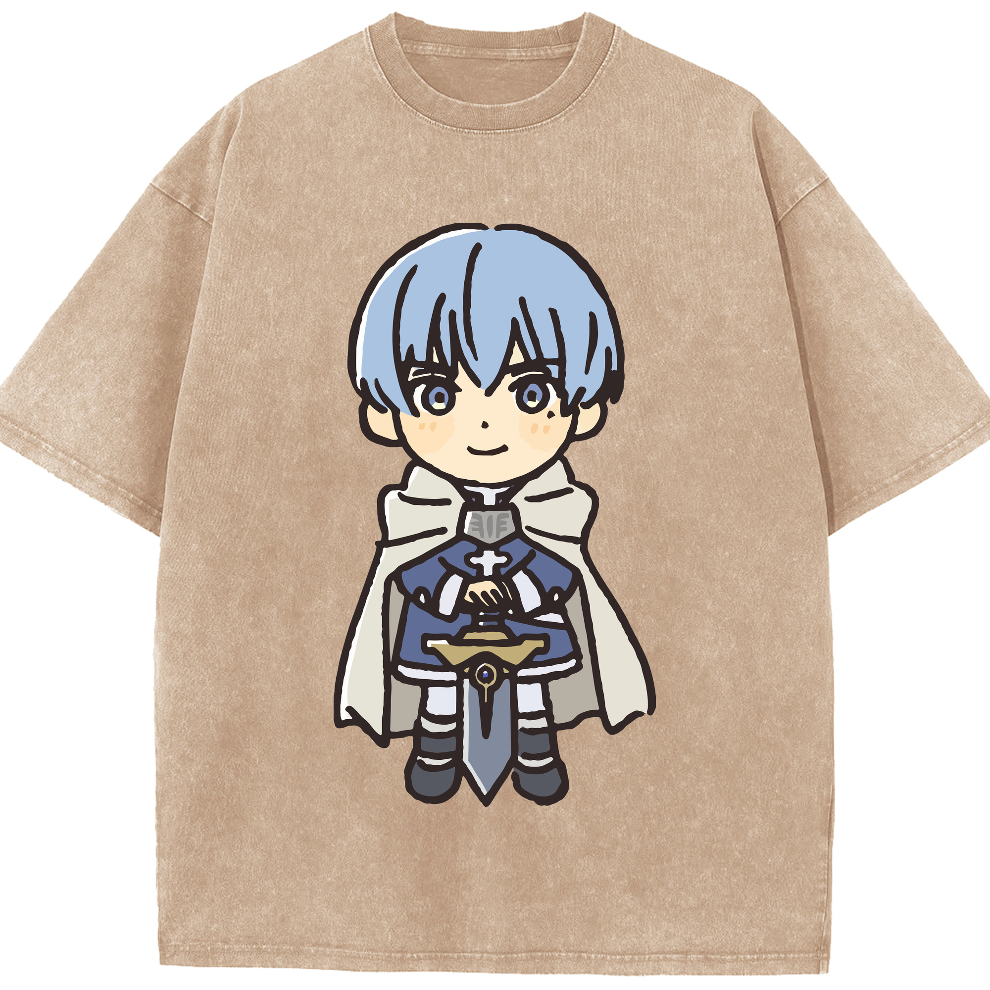 （画像用） 葬送のフリーレン Frieren 綿100% ヴィンテージ風 半袖Tシャツ（フロントプリント）