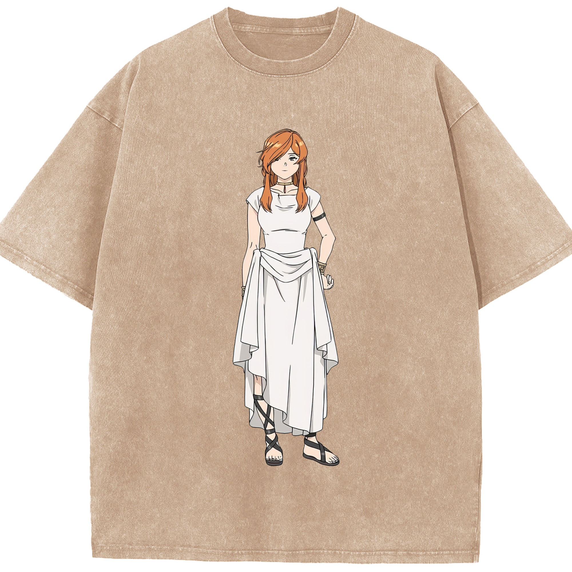 （画像用） 葬送のフリーレン Frieren 綿100% ヴィンテージ風 半袖Tシャツ（フロントプリント）