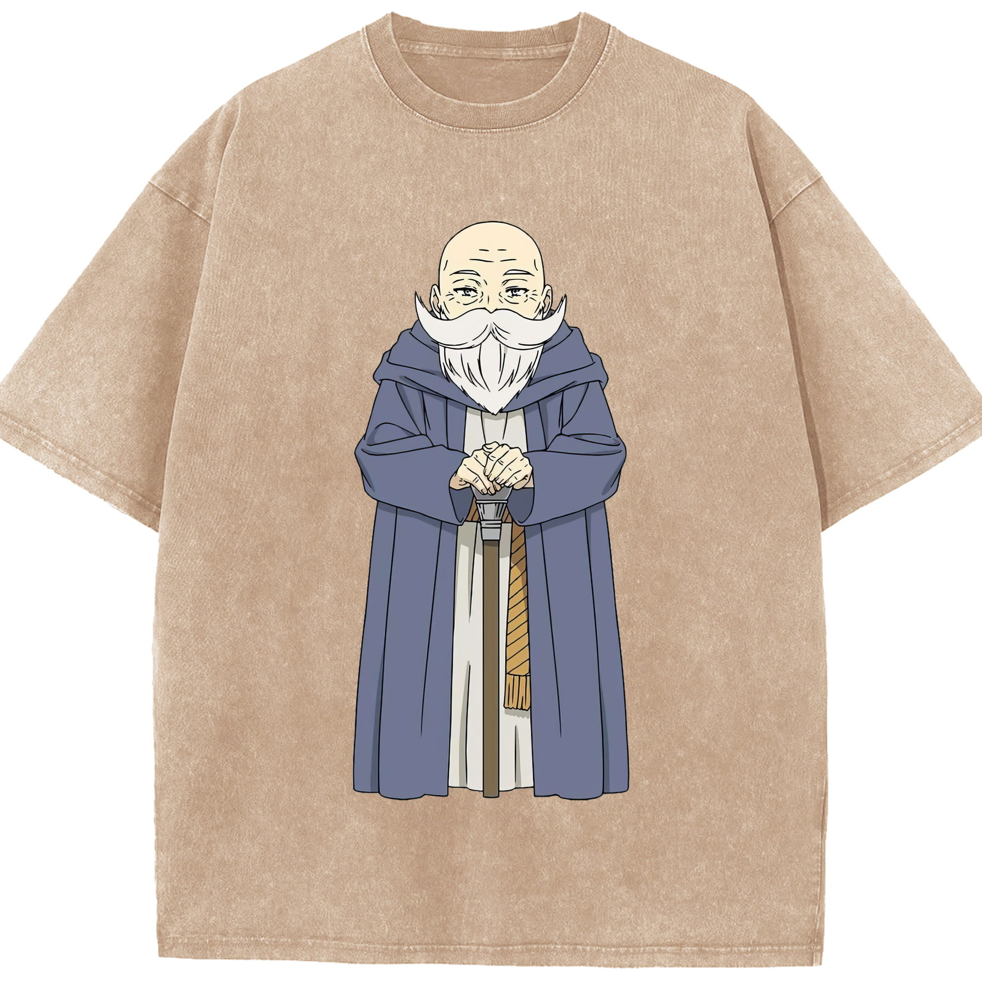 （画像用） 葬送のフリーレン Frieren 綿100% ヴィンテージ風 半袖Tシャツ（フロントプリント）