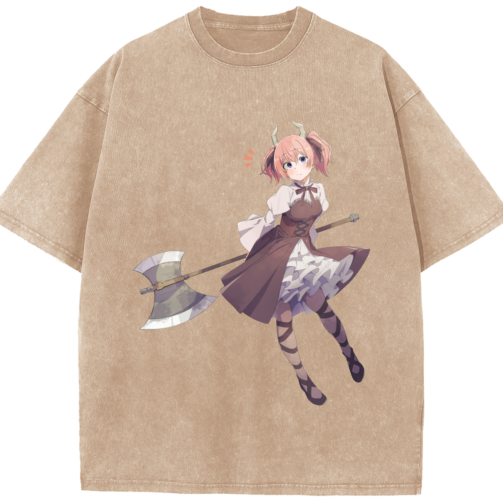 （画像用） 葬送のフリーレン Frieren 綿100% ヴィンテージ風 半袖Tシャツ（フロントプリント）