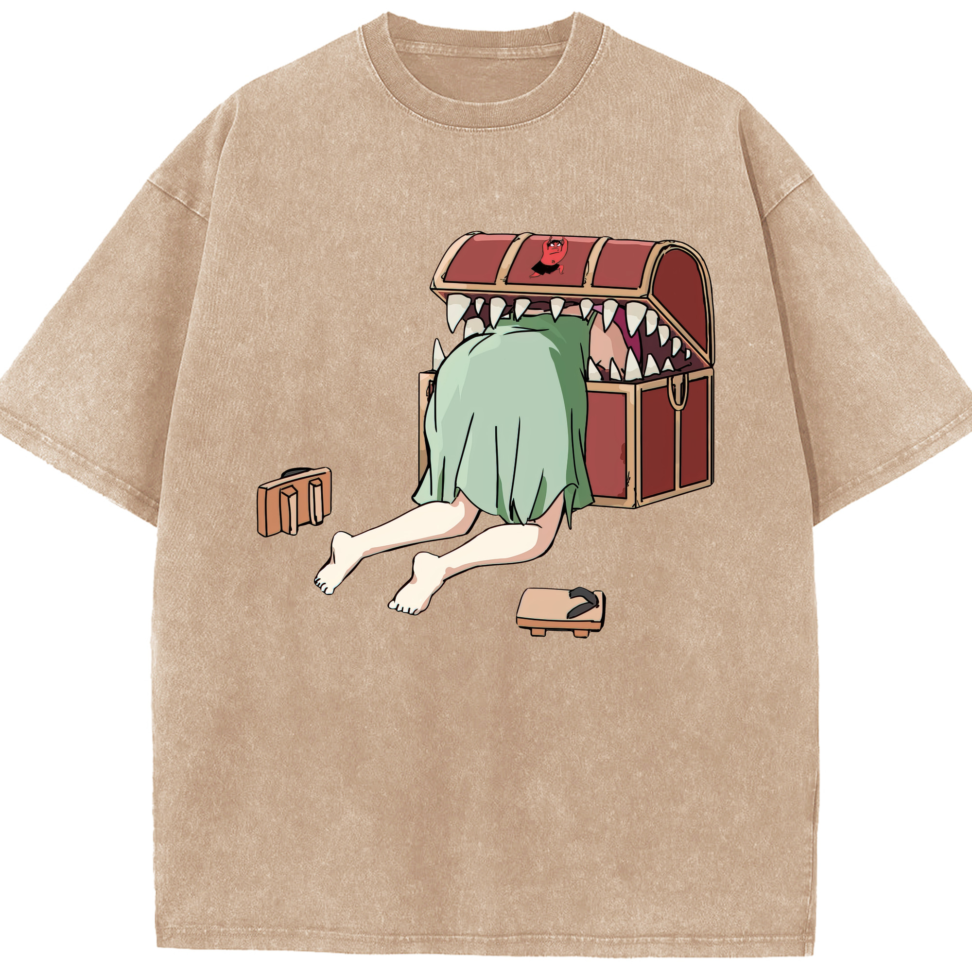 （画像用） 葬送のフリーレン Frieren 綿100% ヴィンテージ風 半袖Tシャツ（フロントプリント）