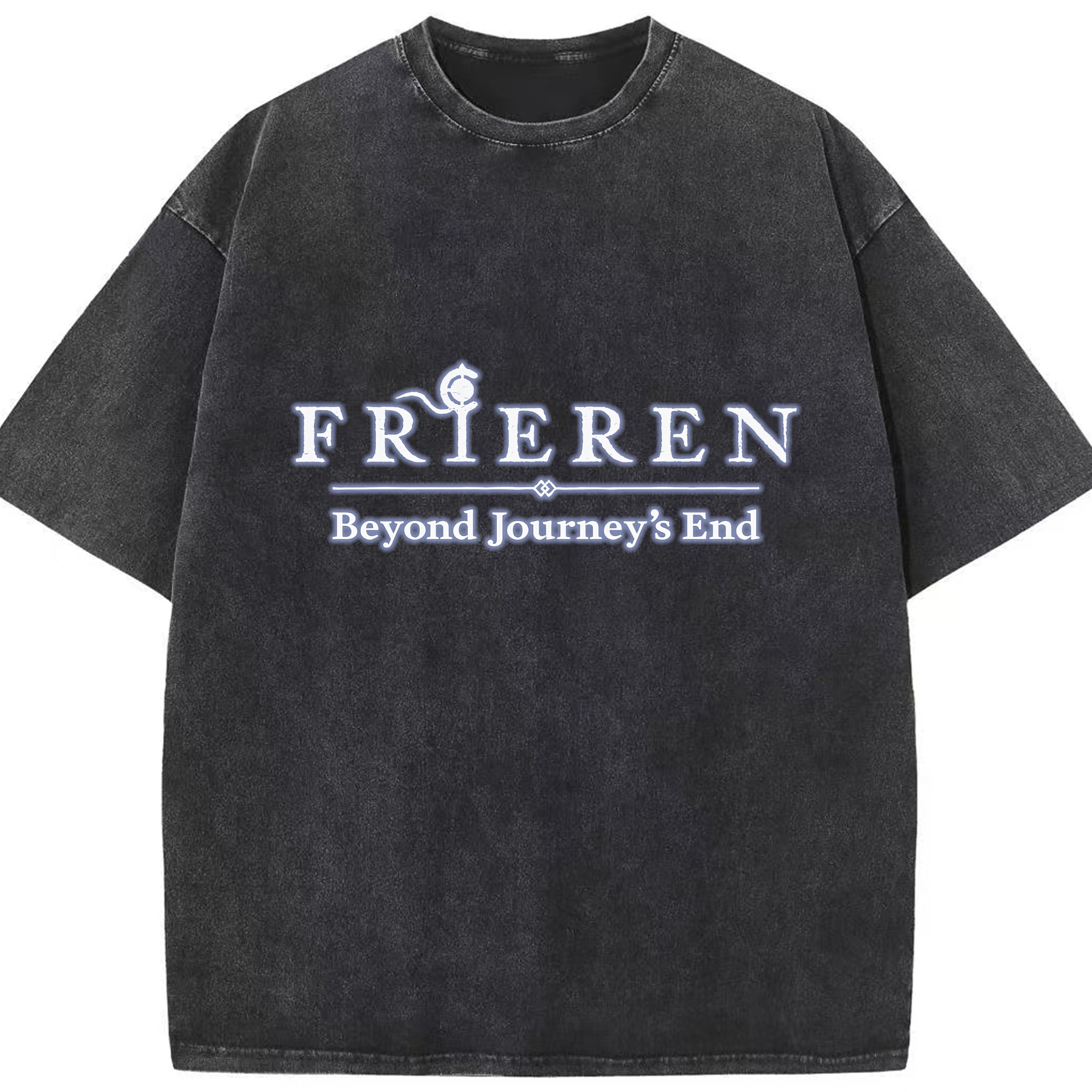 （画像用） 葬送のフリーレン Frieren 綿100% ヴィンテージ風 半袖Tシャツ（フロントプリント）