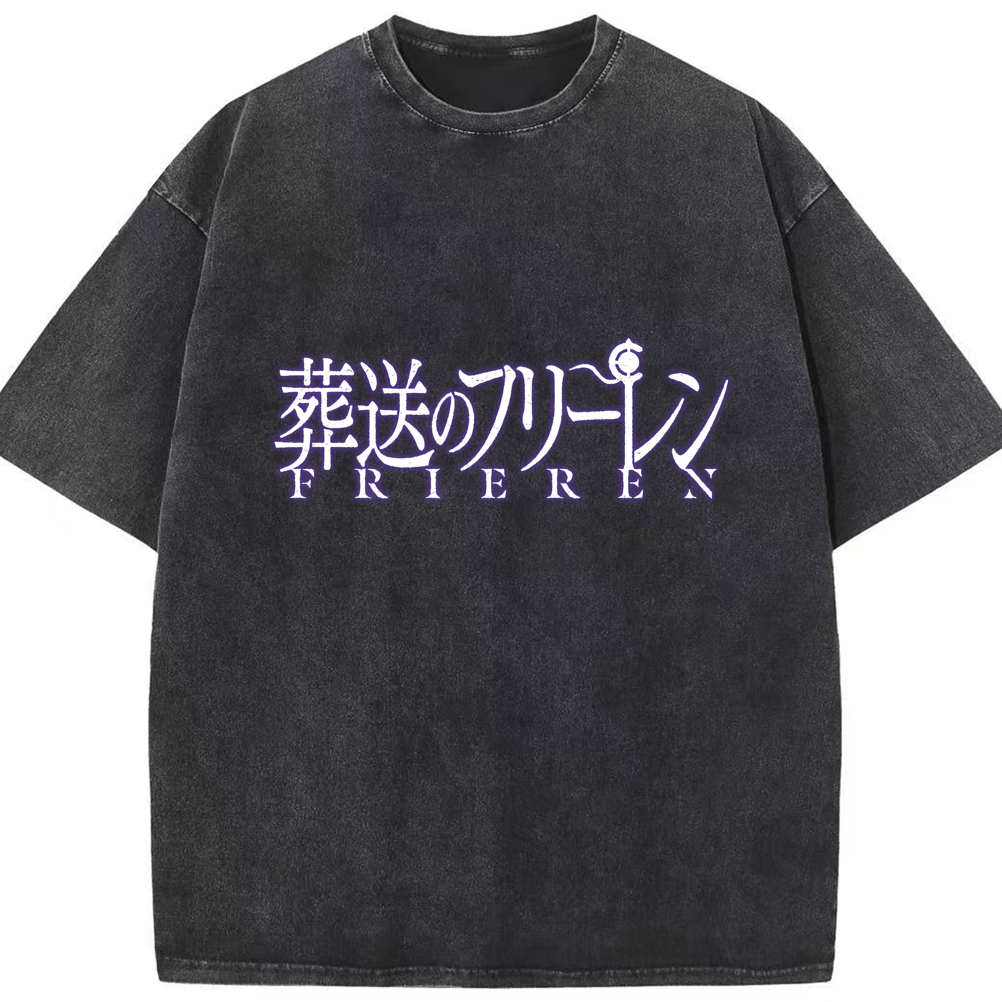 （画像用） 葬送のフリーレン Frieren 綿100% ヴィンテージ風 半袖Tシャツ（フロントプリント）