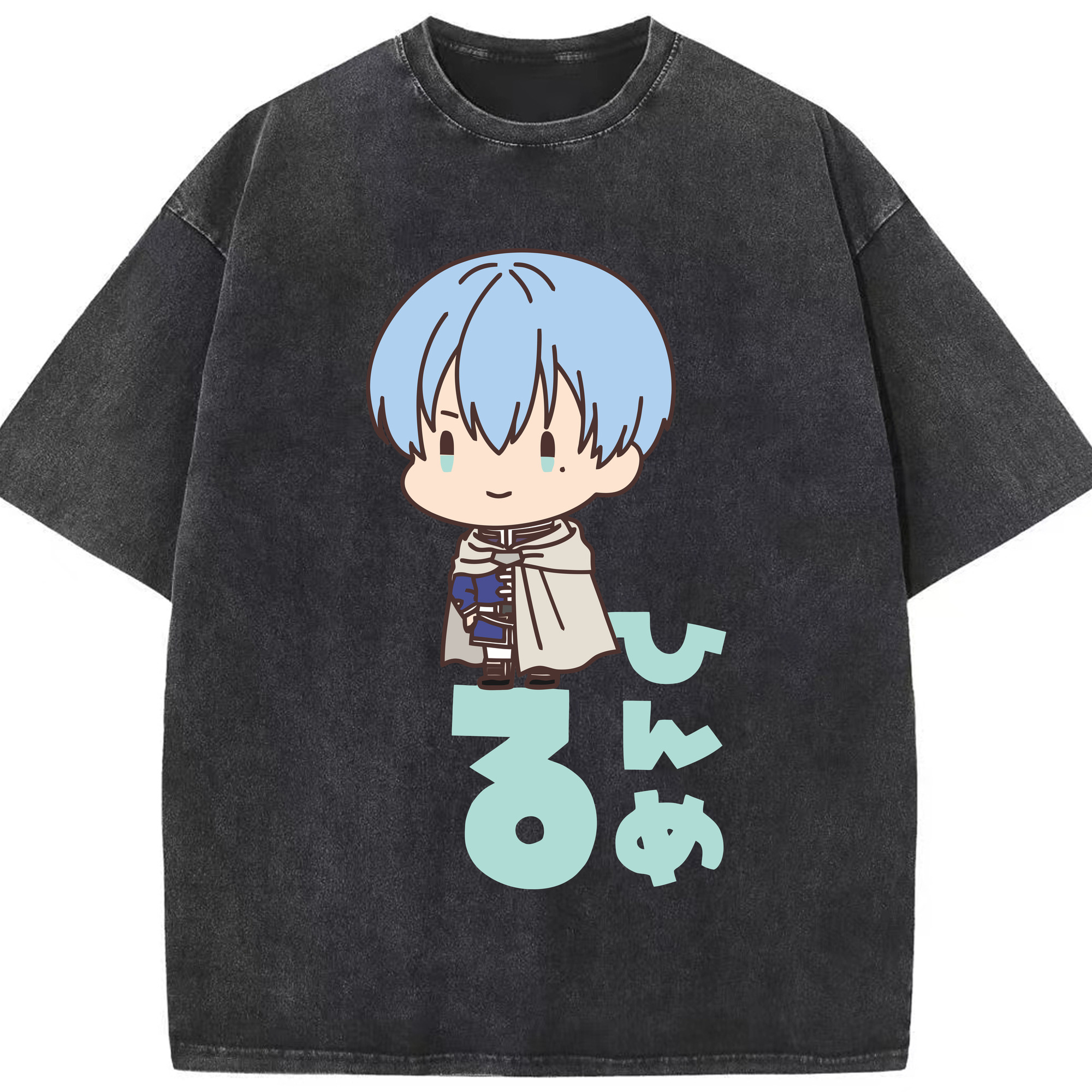 （画像用） 葬送のフリーレン Frieren 綿100% ヴィンテージ風 半袖Tシャツ（フロントプリント）