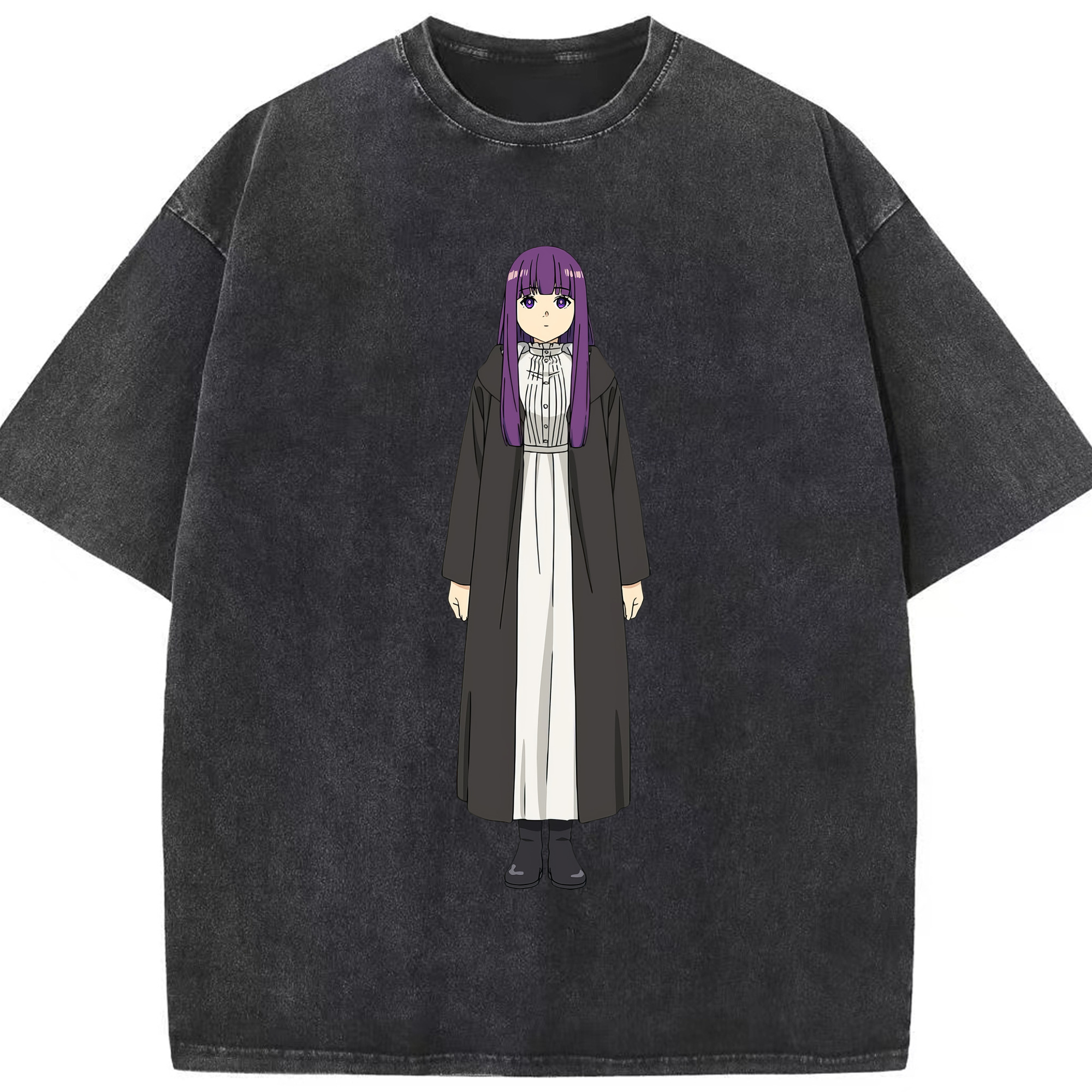 （画像用） 葬送のフリーレン Frieren 綿100% ヴィンテージ風 半袖Tシャツ（フロントプリント）