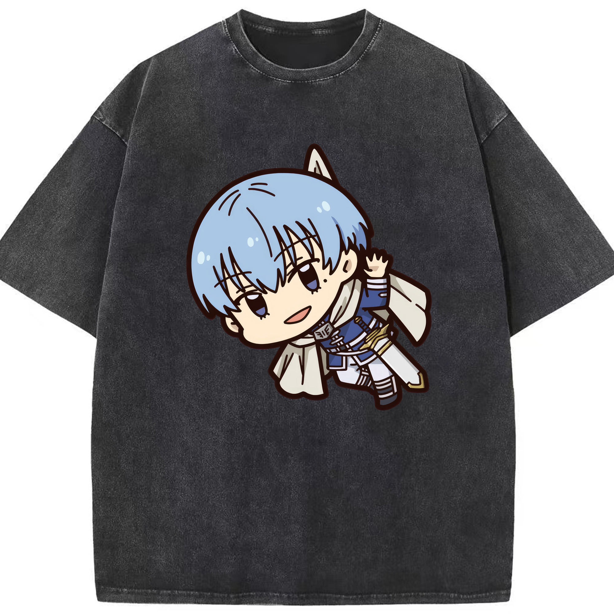 （画像用） 葬送のフリーレン Frieren 綿100% ヴィンテージ風 半袖Tシャツ（フロントプリント）