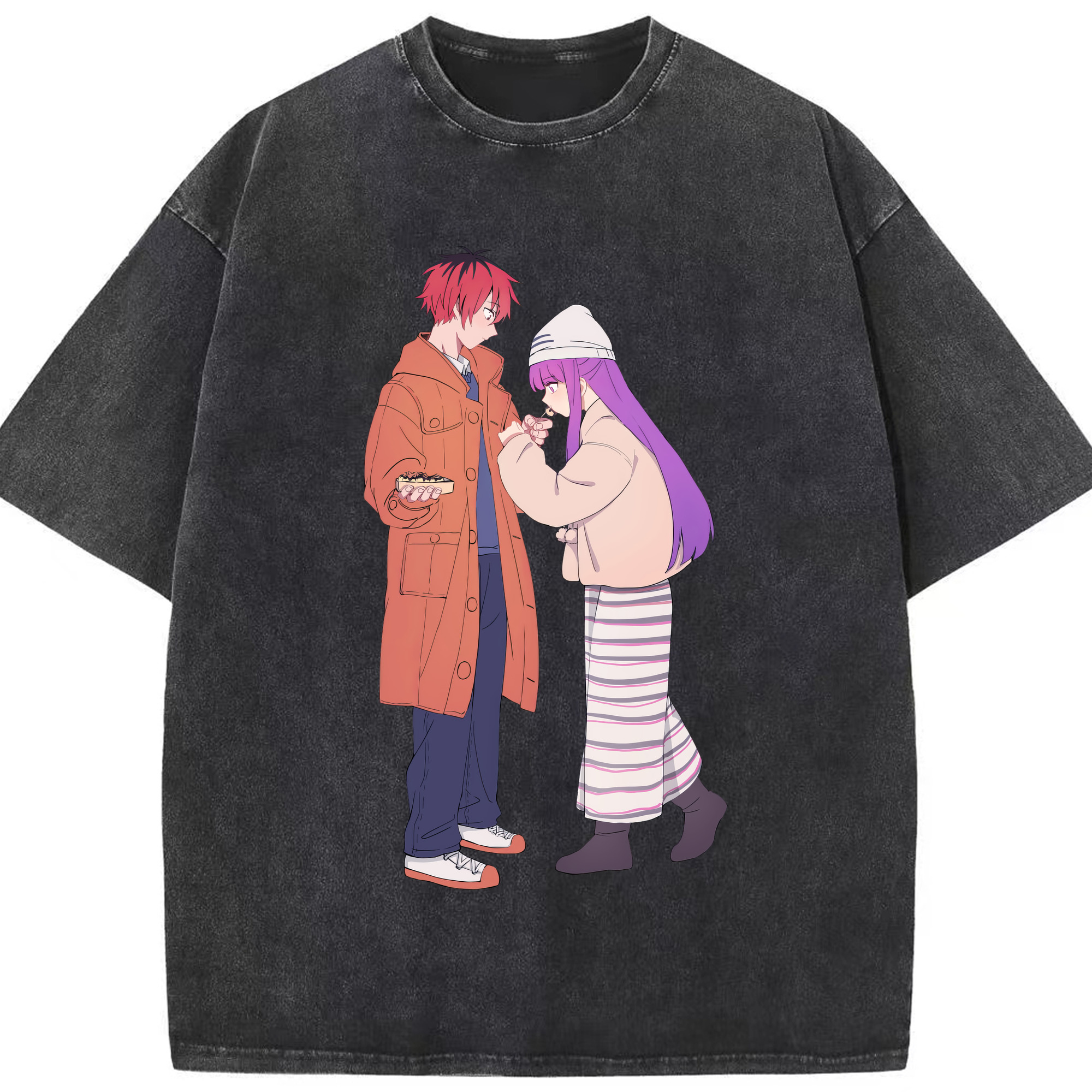 （画像用） 葬送のフリーレン Frieren 綿100% ヴィンテージ風 半袖Tシャツ（フロントプリント）