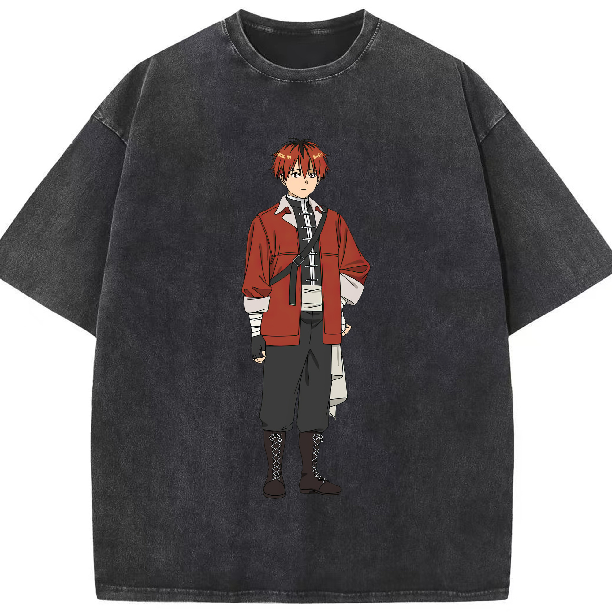 （画像用） 葬送のフリーレン Frieren 綿100% ヴィンテージ風 半袖Tシャツ（フロントプリント）
