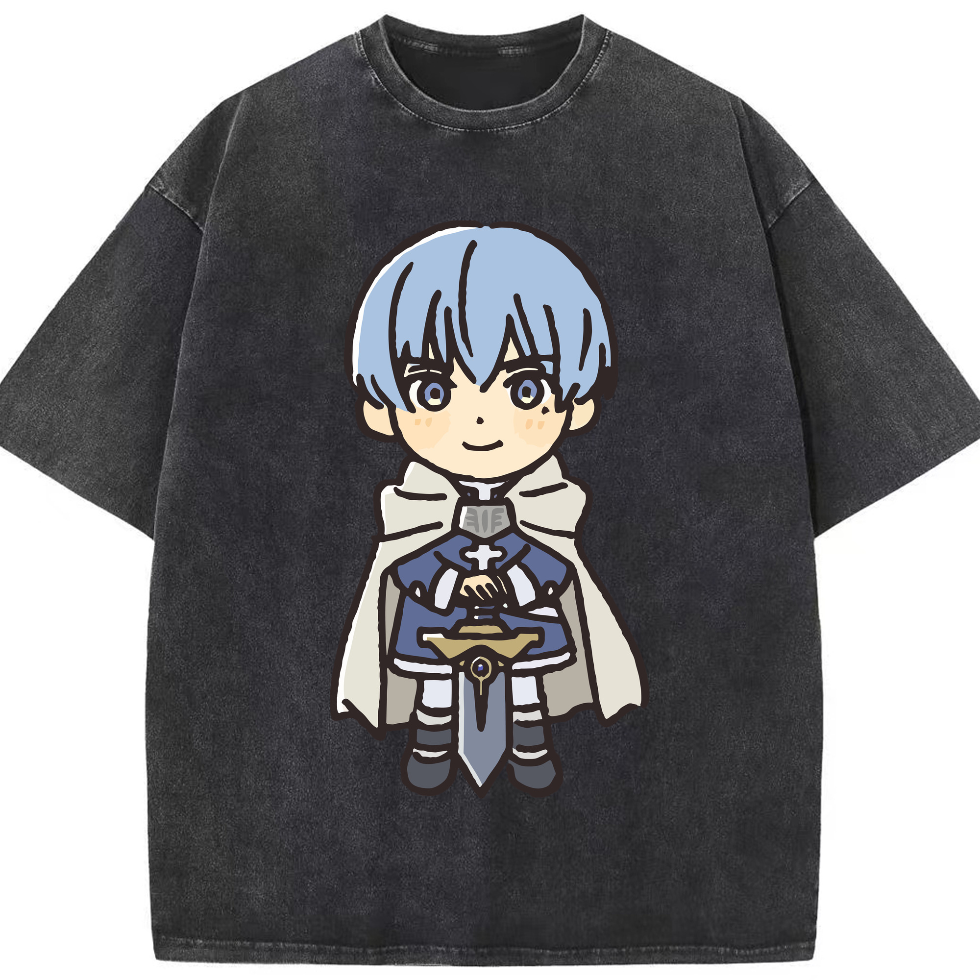（画像用） 葬送のフリーレン Frieren 綿100% ヴィンテージ風 半袖Tシャツ（フロントプリント）