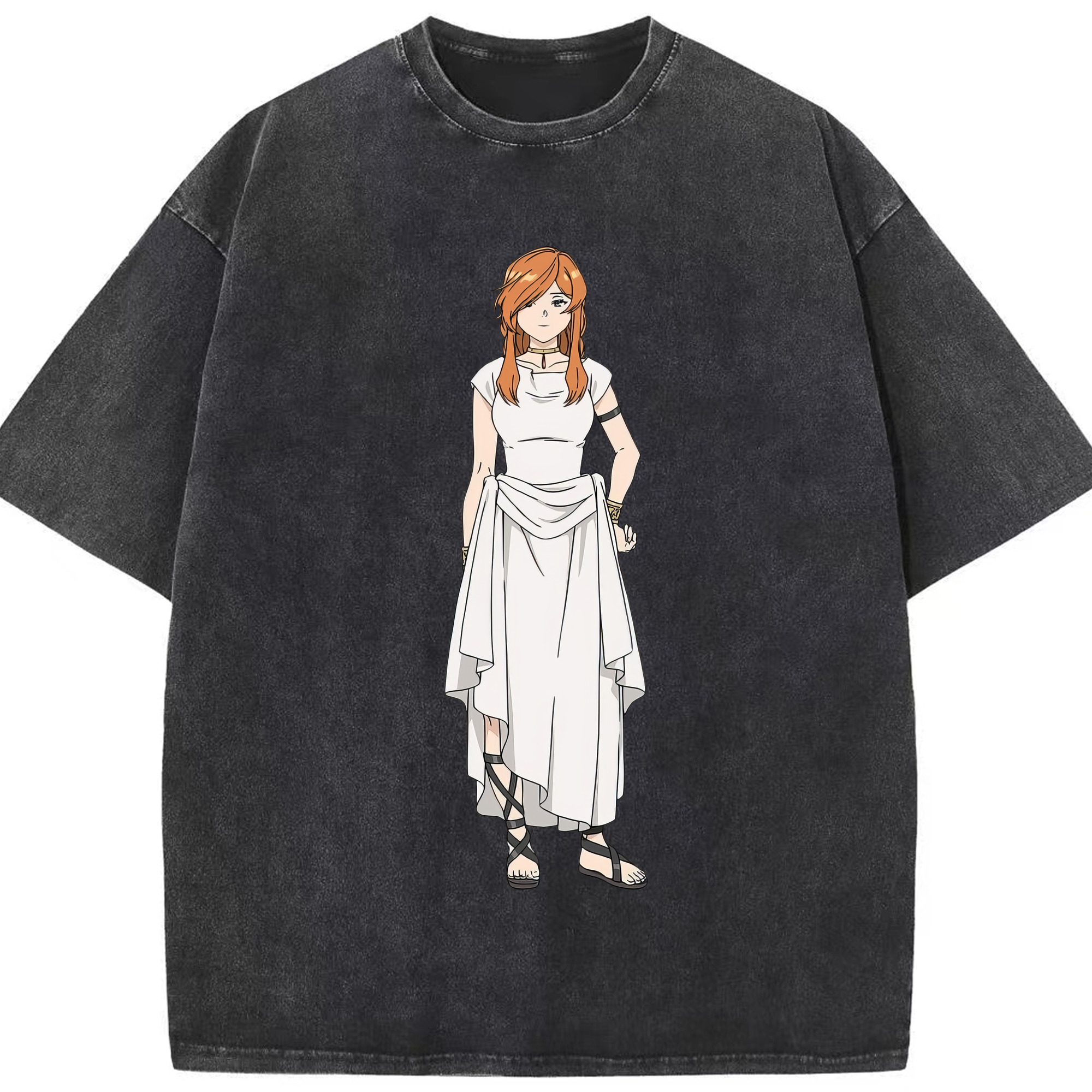 （画像用） 葬送のフリーレン Frieren 綿100% ヴィンテージ風 半袖Tシャツ（フロントプリント）