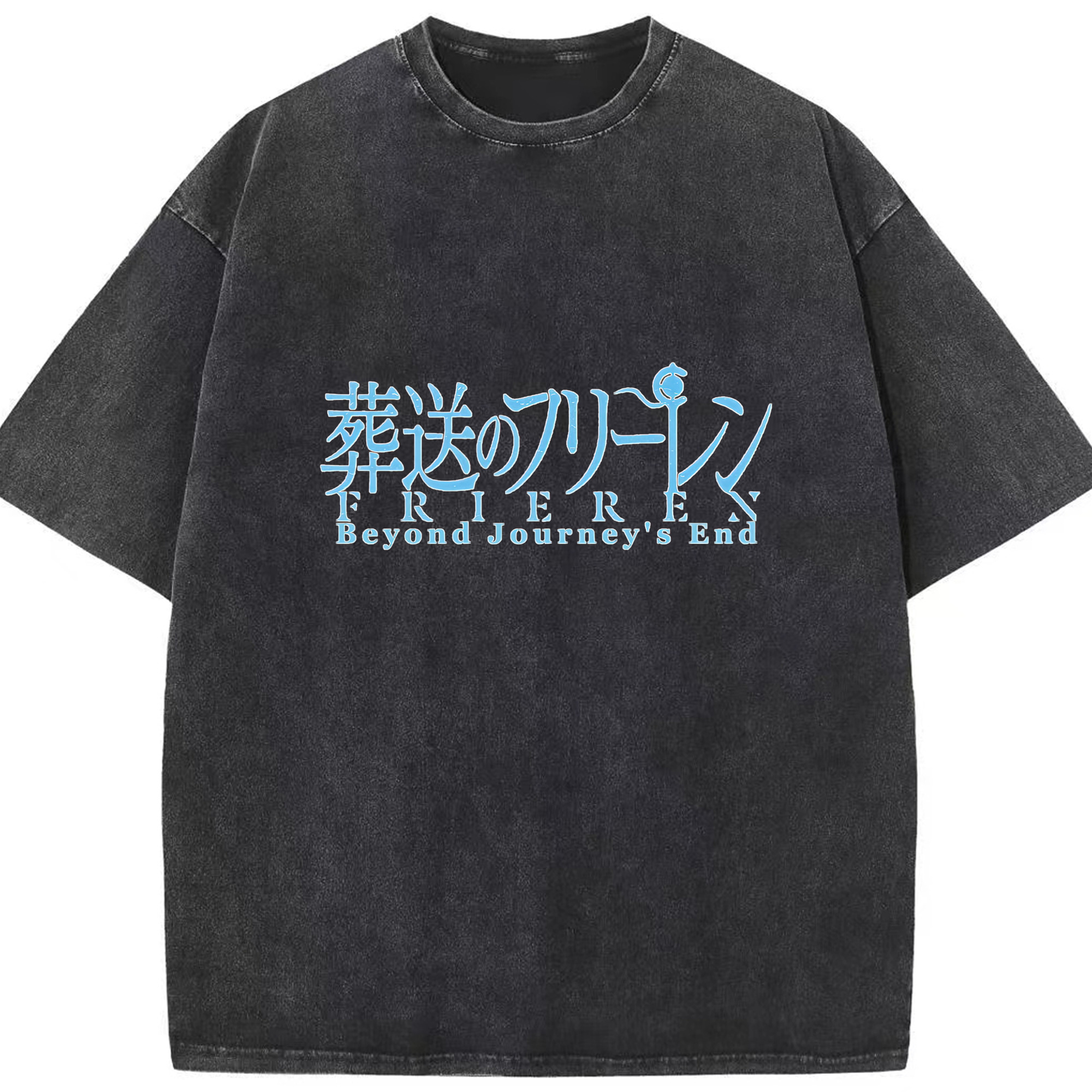 （画像用） 葬送のフリーレン Frieren 綿100% ヴィンテージ風 半袖Tシャツ（フロントプリント）