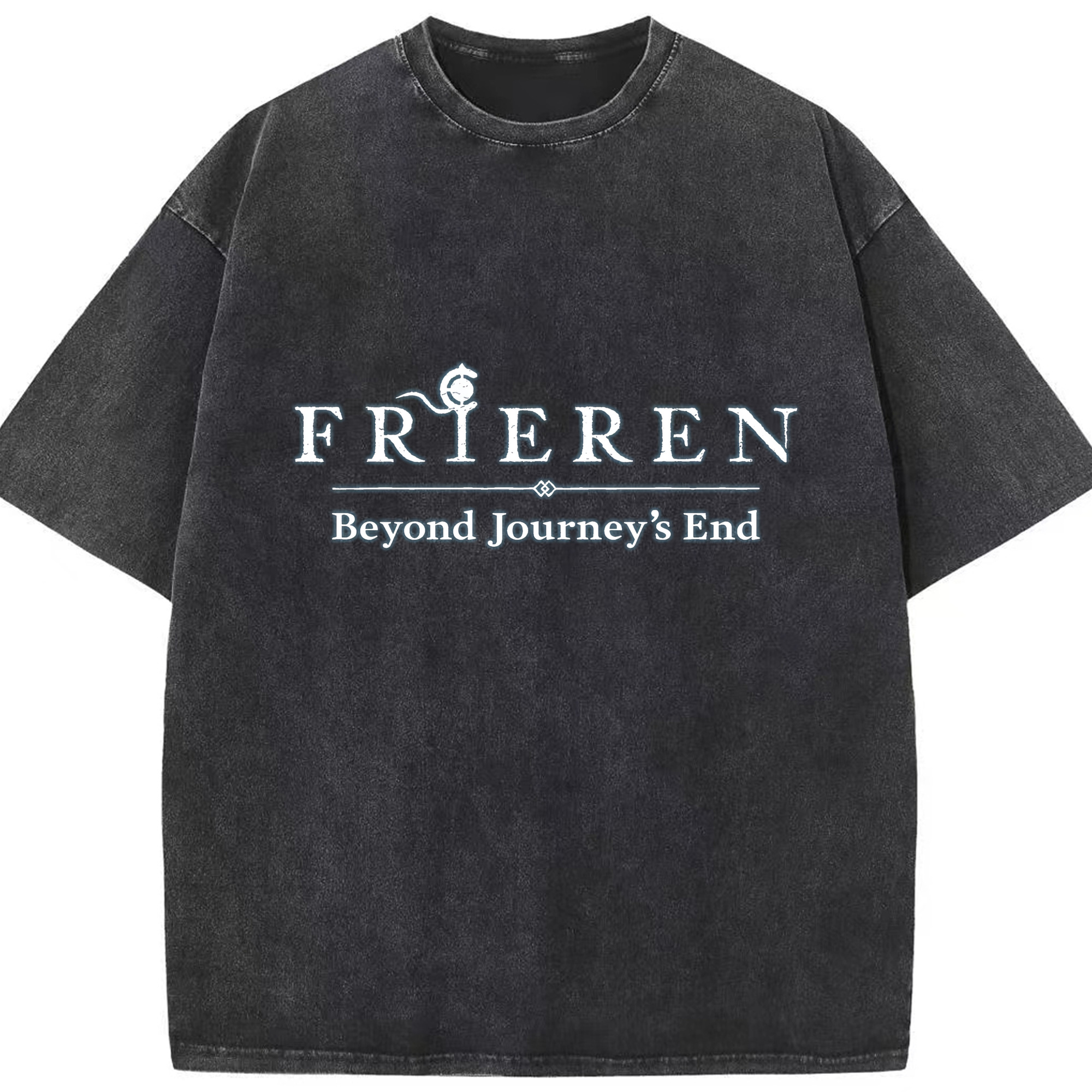 （画像用） 葬送のフリーレン Frieren 綿100% ヴィンテージ風 半袖Tシャツ（フロントプリント）