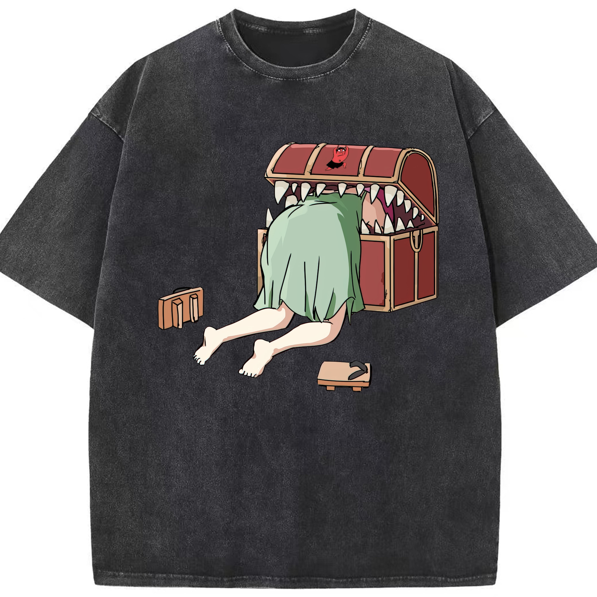 （画像用） 葬送のフリーレン Frieren 綿100% ヴィンテージ風 半袖Tシャツ（フロントプリント）