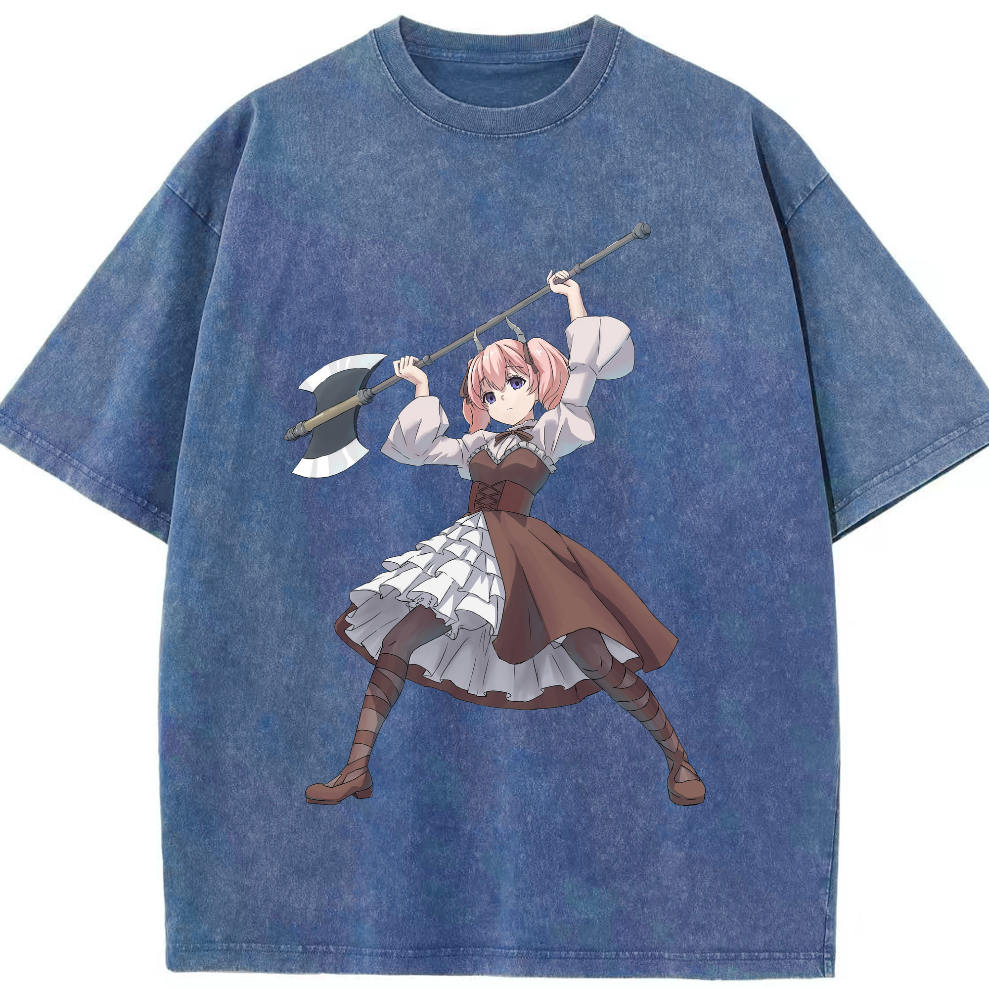 （画像用） 葬送のフリーレン Frieren 綿100% ヴィンテージ風 半袖Tシャツ（フロントプリント）