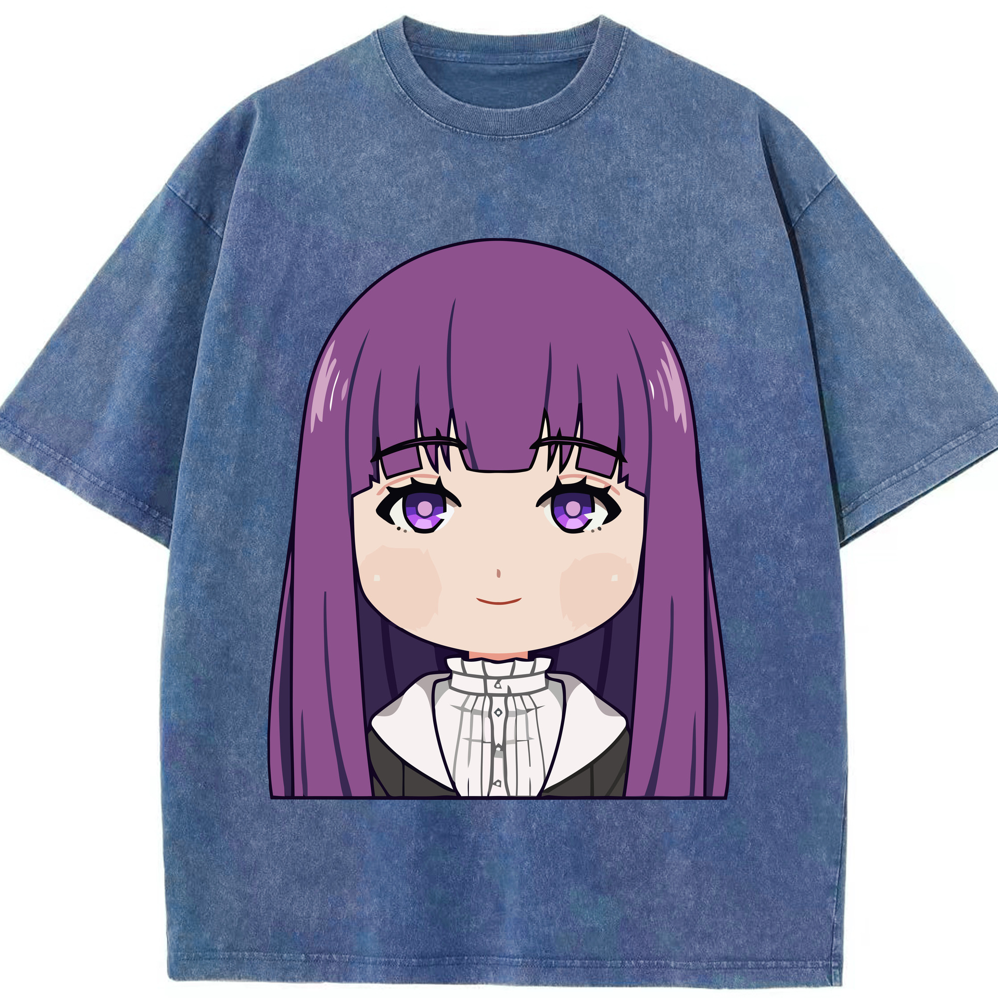 （画像用） 葬送のフリーレン Frieren 綿100% ヴィンテージ風 半袖Tシャツ（フロントプリント）