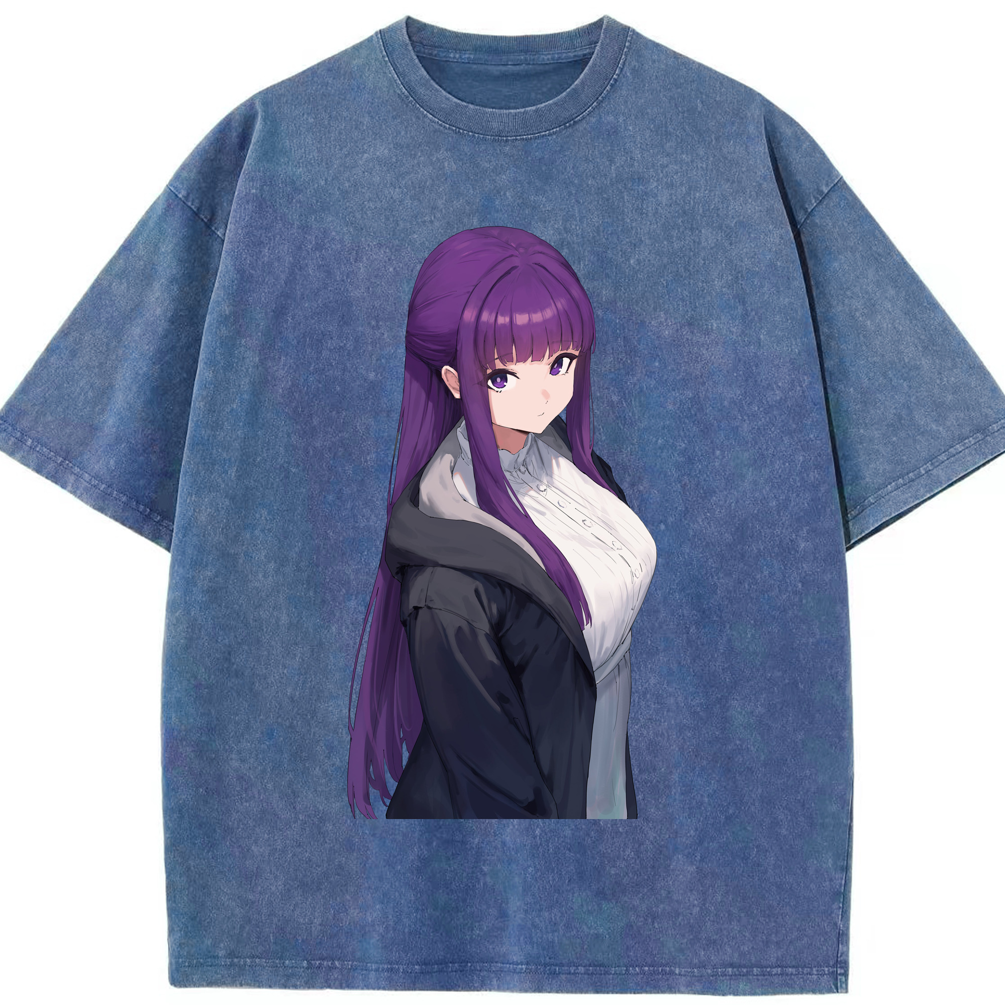 （画像用） 葬送のフリーレン Frieren 綿100% ヴィンテージ風 半袖Tシャツ（フロントプリント）