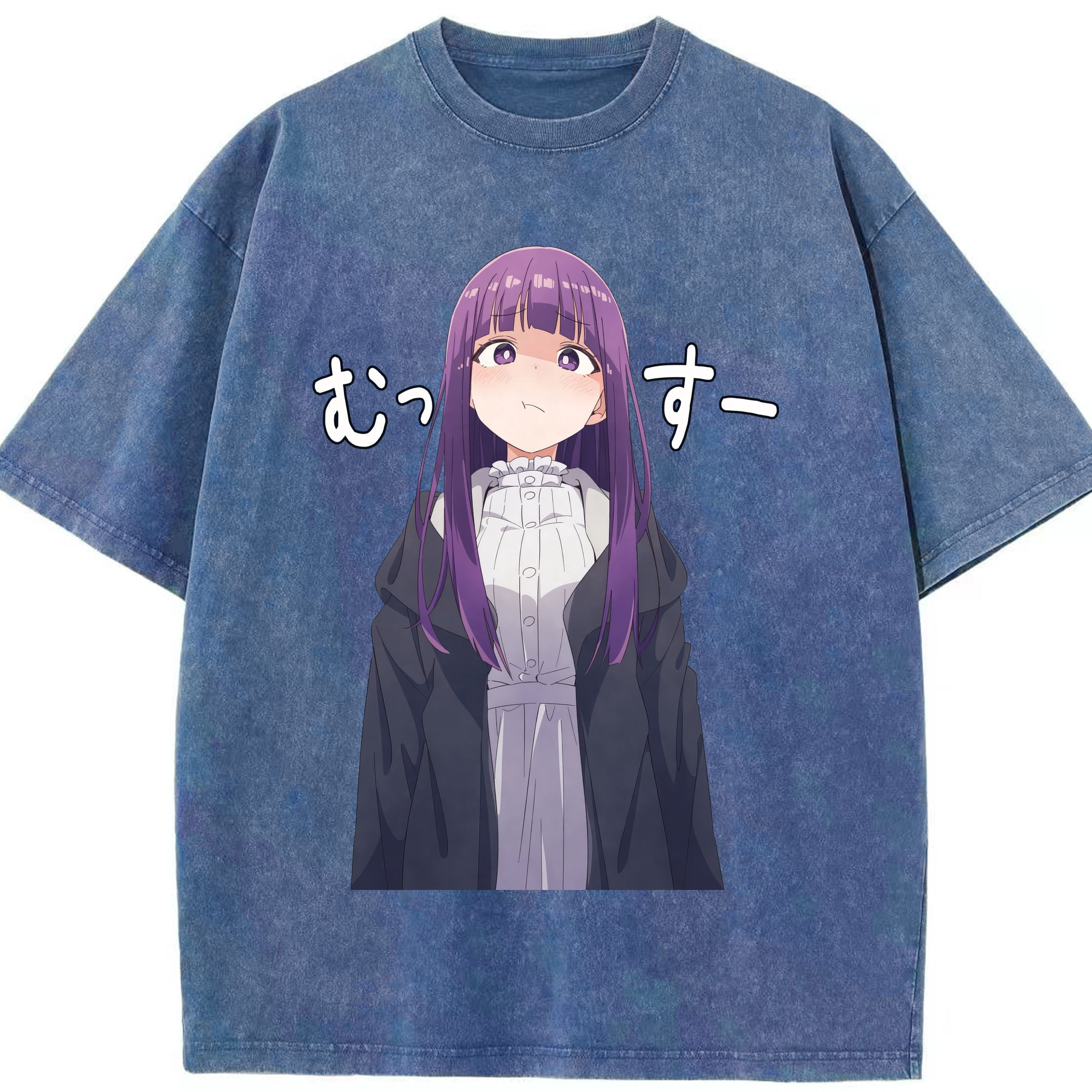 （画像用） 葬送のフリーレン Frieren 綿100% ヴィンテージ風 半袖Tシャツ（フロントプリント）