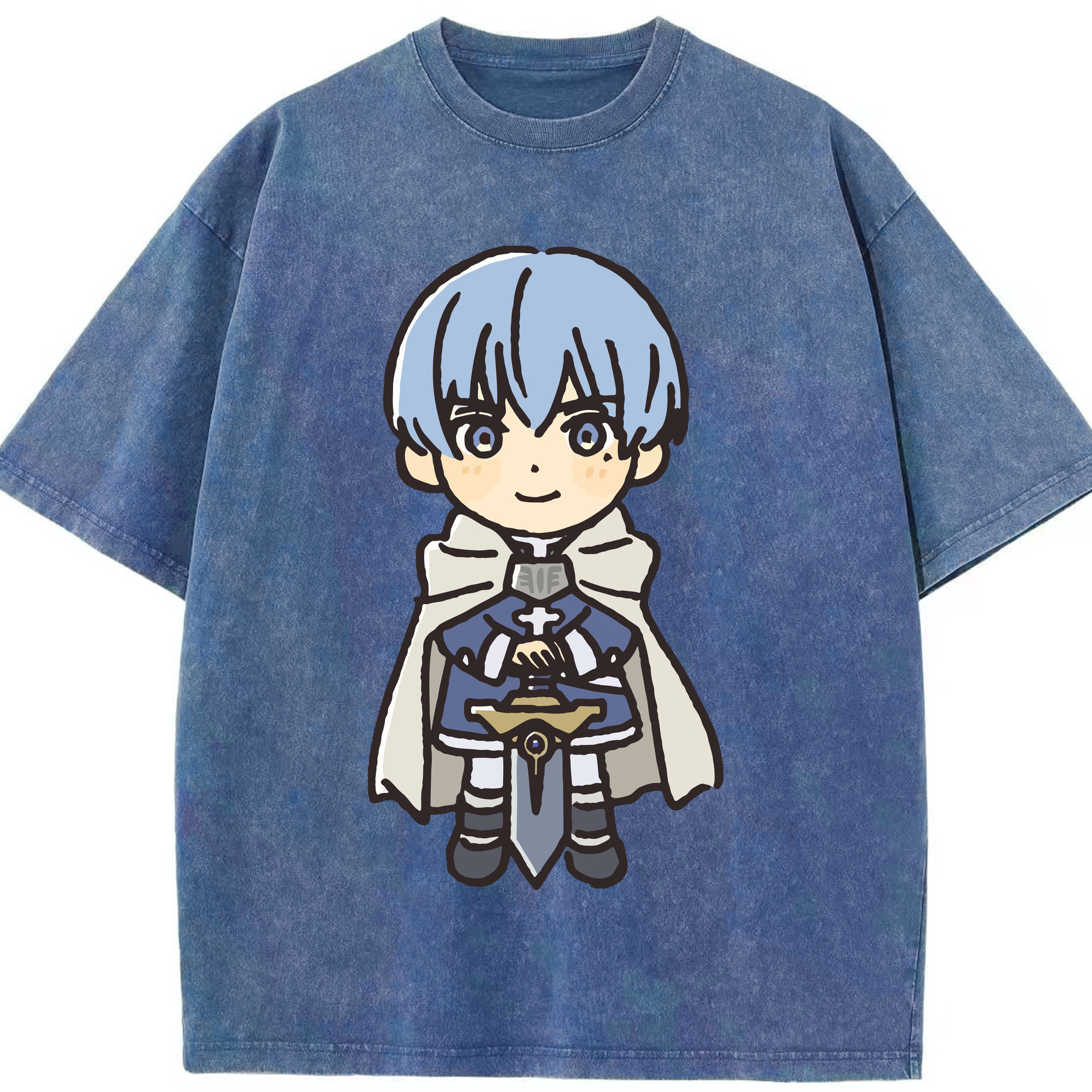 （画像用） 葬送のフリーレン Frieren 綿100% ヴィンテージ風 半袖Tシャツ（フロントプリント）