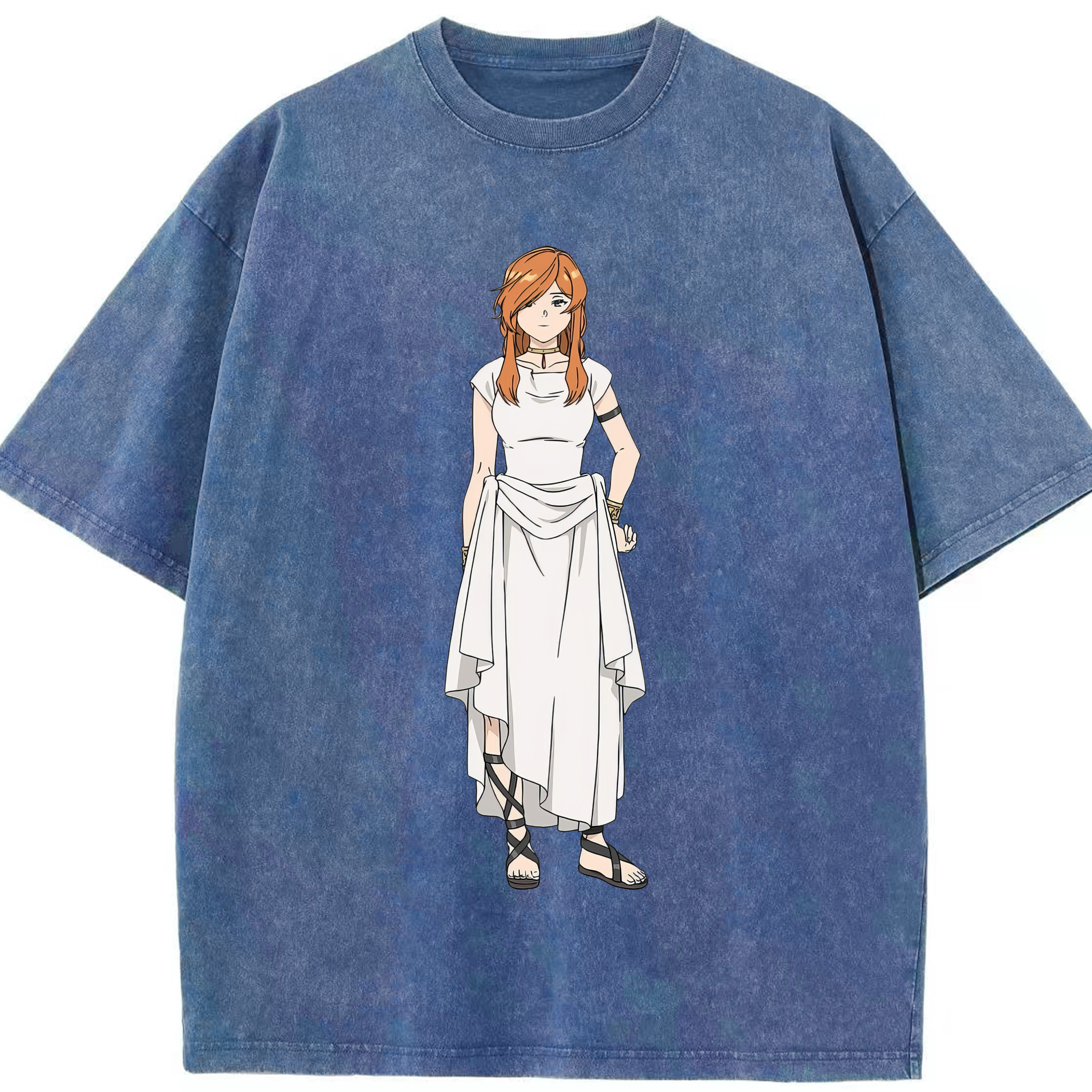 （画像用） 葬送のフリーレン Frieren 綿100% ヴィンテージ風 半袖Tシャツ（フロントプリント）