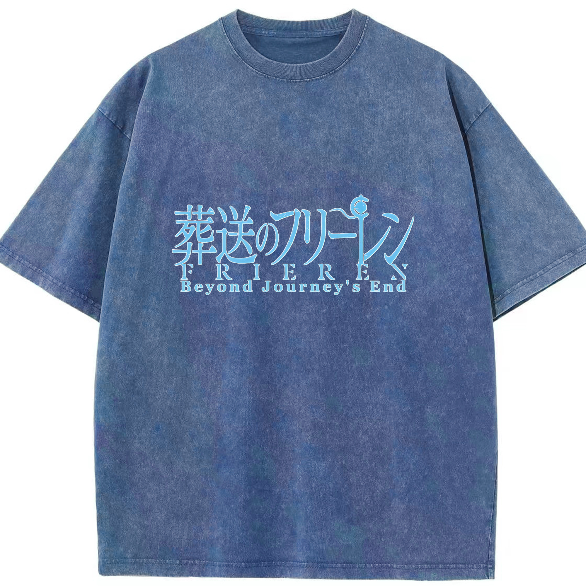 （画像用） 葬送のフリーレン Frieren 綿100% ヴィンテージ風 半袖Tシャツ（フロントプリント）