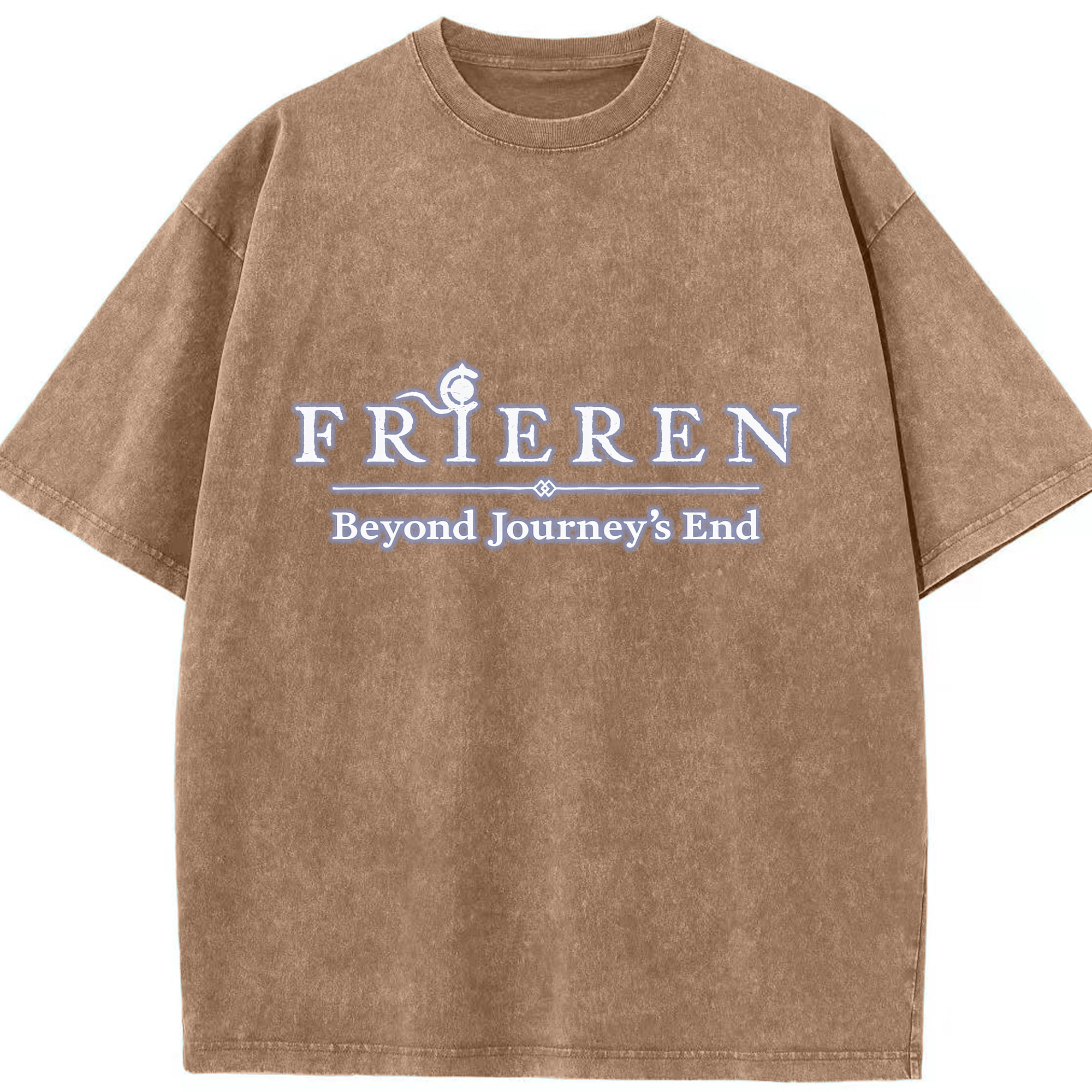 （画像用） 葬送のフリーレン Frieren 綿100% ヴィンテージ風 半袖Tシャツ（フロントプリント）