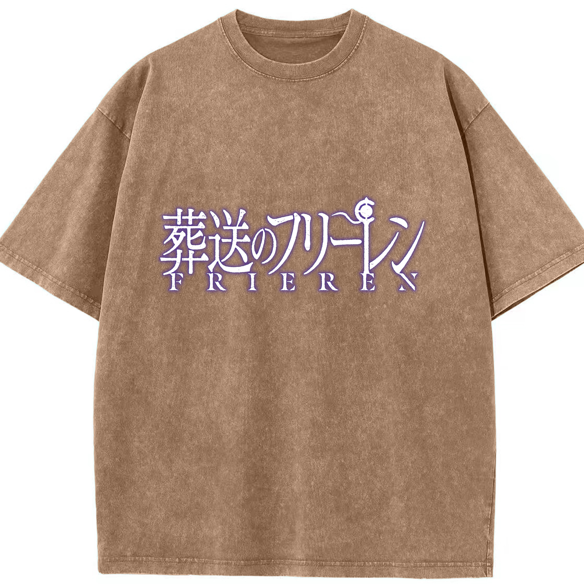 （画像用） 葬送のフリーレン Frieren 綿100% ヴィンテージ風 半袖Tシャツ（フロントプリント）