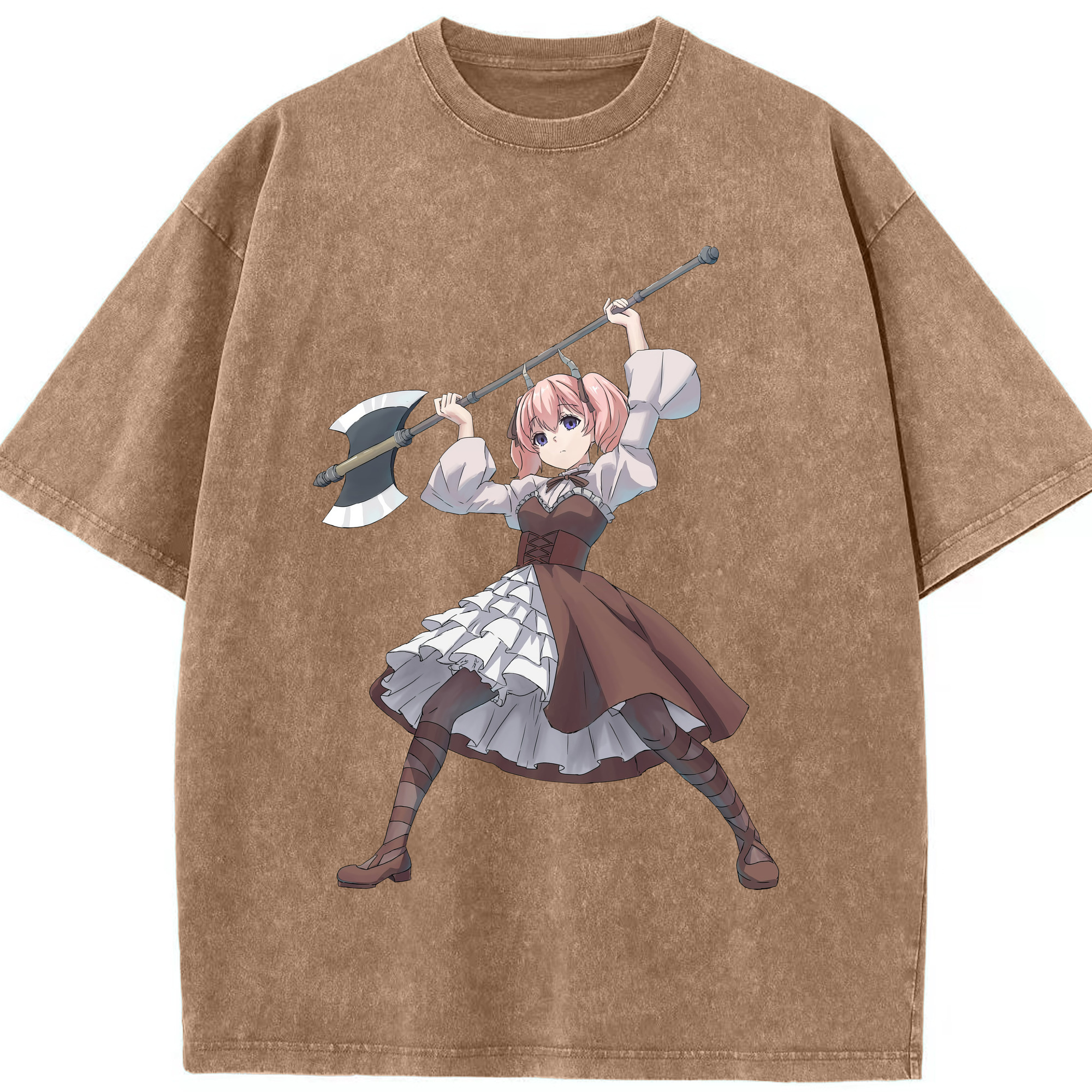 （画像用） 葬送のフリーレン Frieren 綿100% ヴィンテージ風 半袖Tシャツ（フロントプリント）