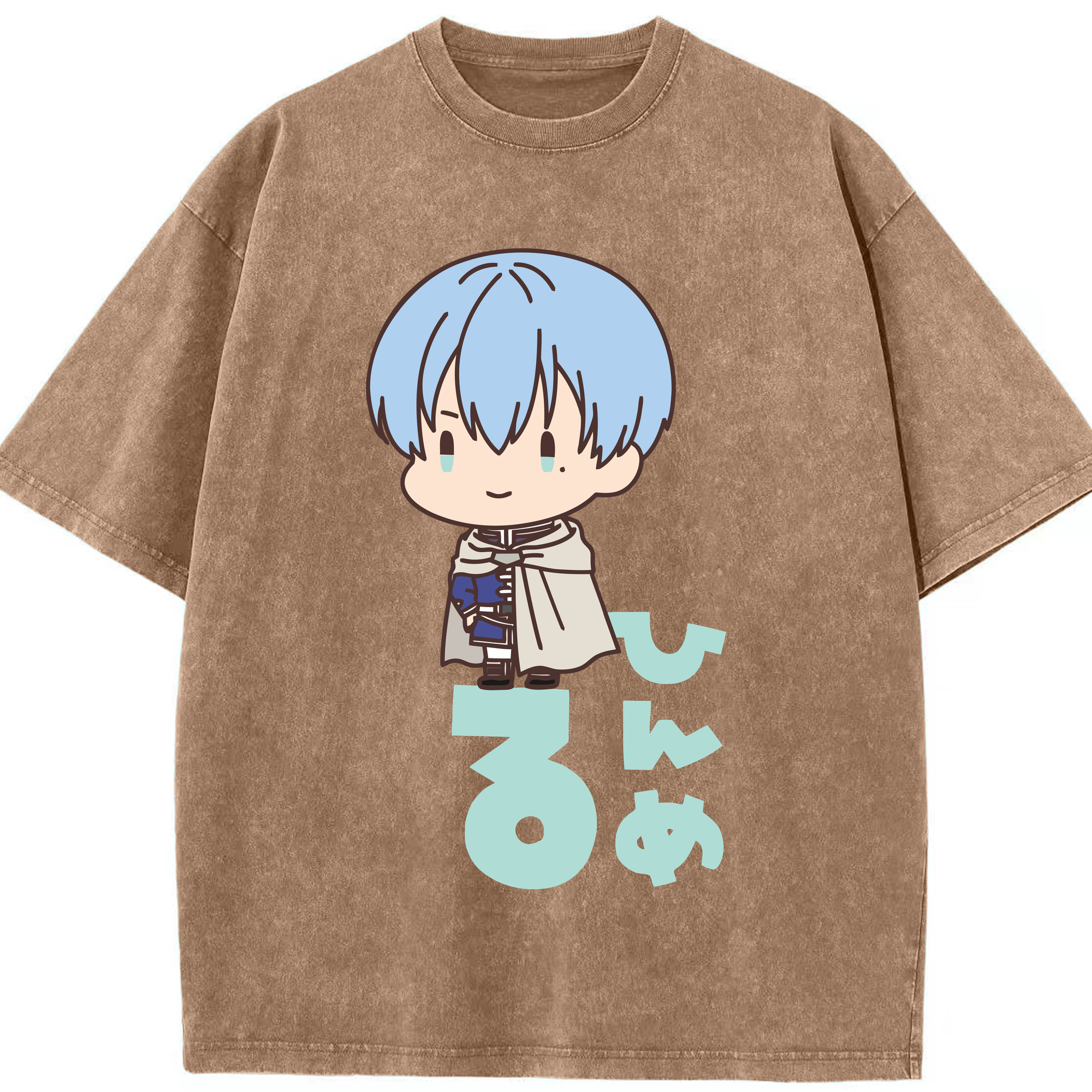 （画像用） 葬送のフリーレン Frieren 綿100% ヴィンテージ風 半袖Tシャツ（フロントプリント）