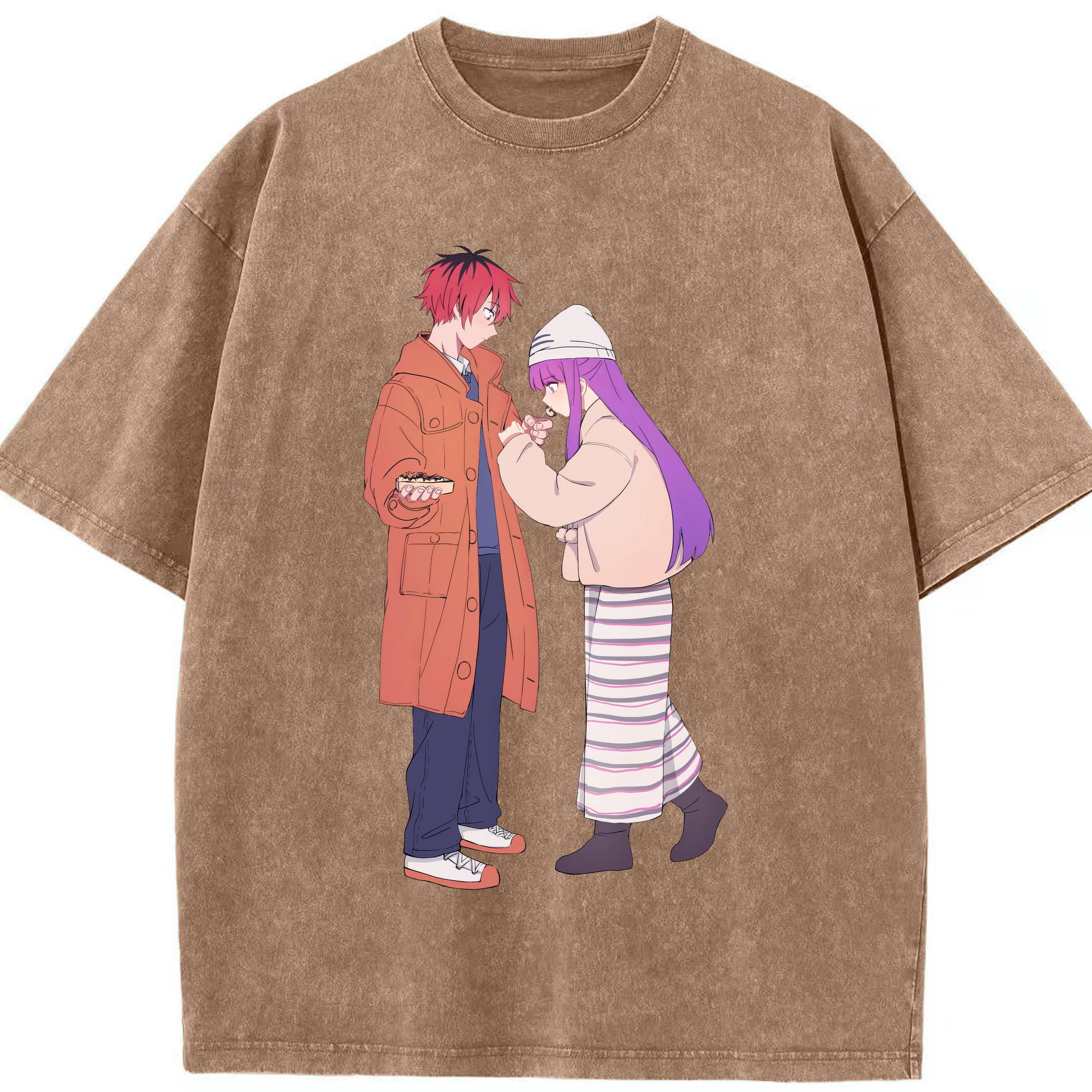 （画像用） 葬送のフリーレン Frieren 綿100% ヴィンテージ風 半袖Tシャツ（フロントプリント）