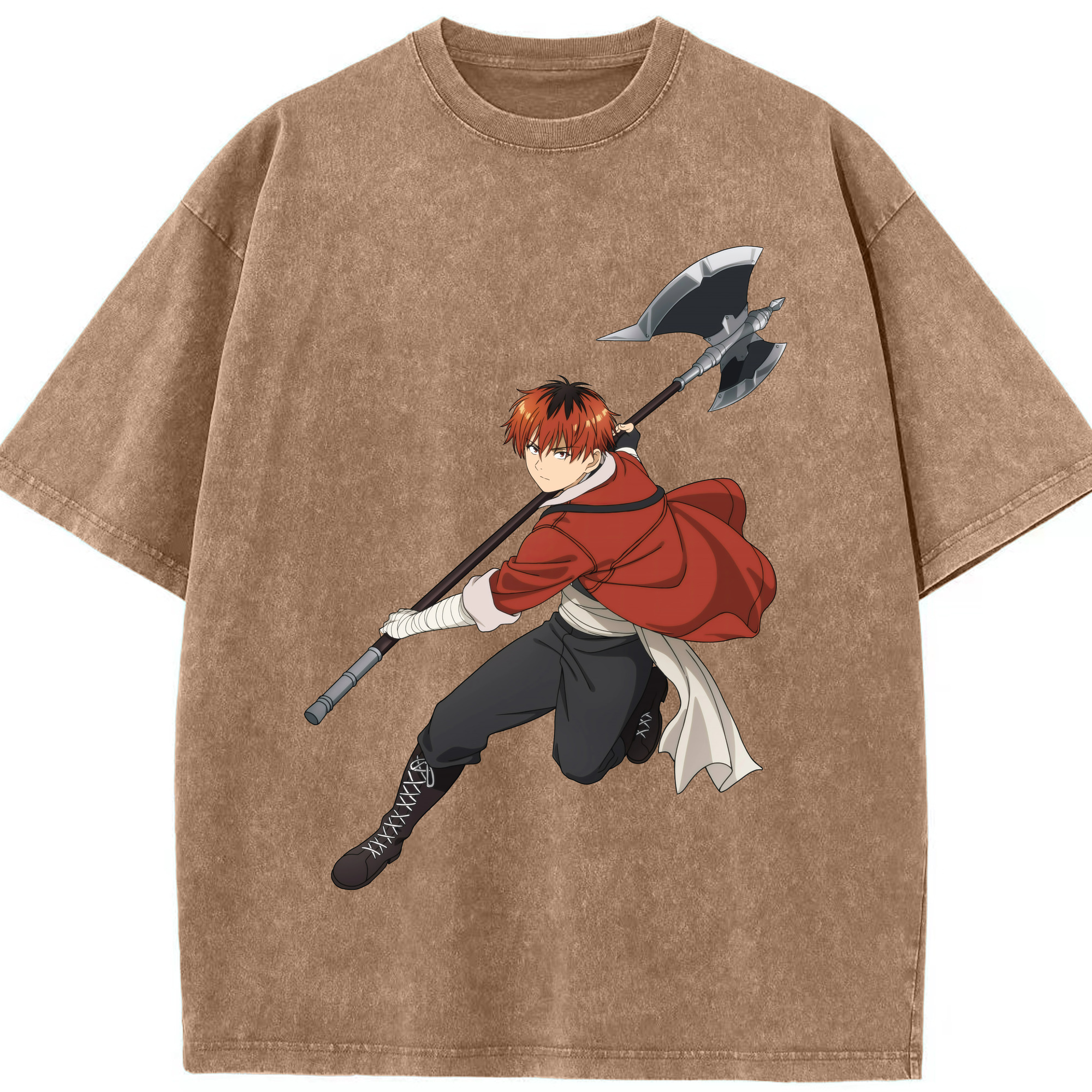 （画像用） 葬送のフリーレン Frieren 綿100% ヴィンテージ風 半袖Tシャツ（フロントプリント）