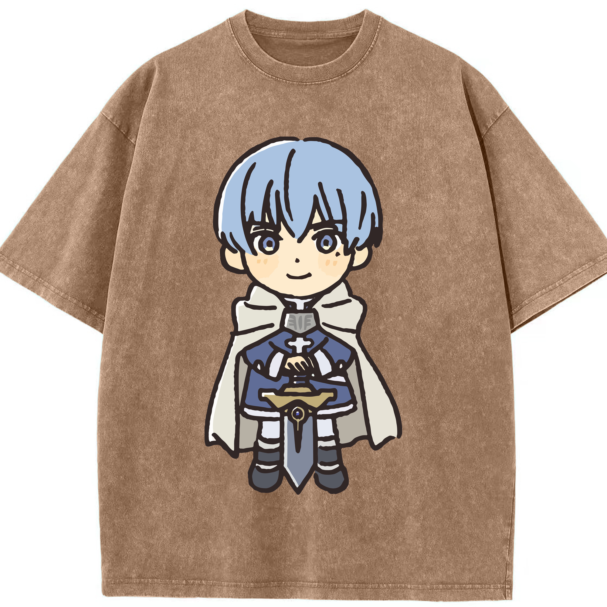 （画像用） 葬送のフリーレン Frieren 綿100% ヴィンテージ風 半袖Tシャツ（フロントプリント）