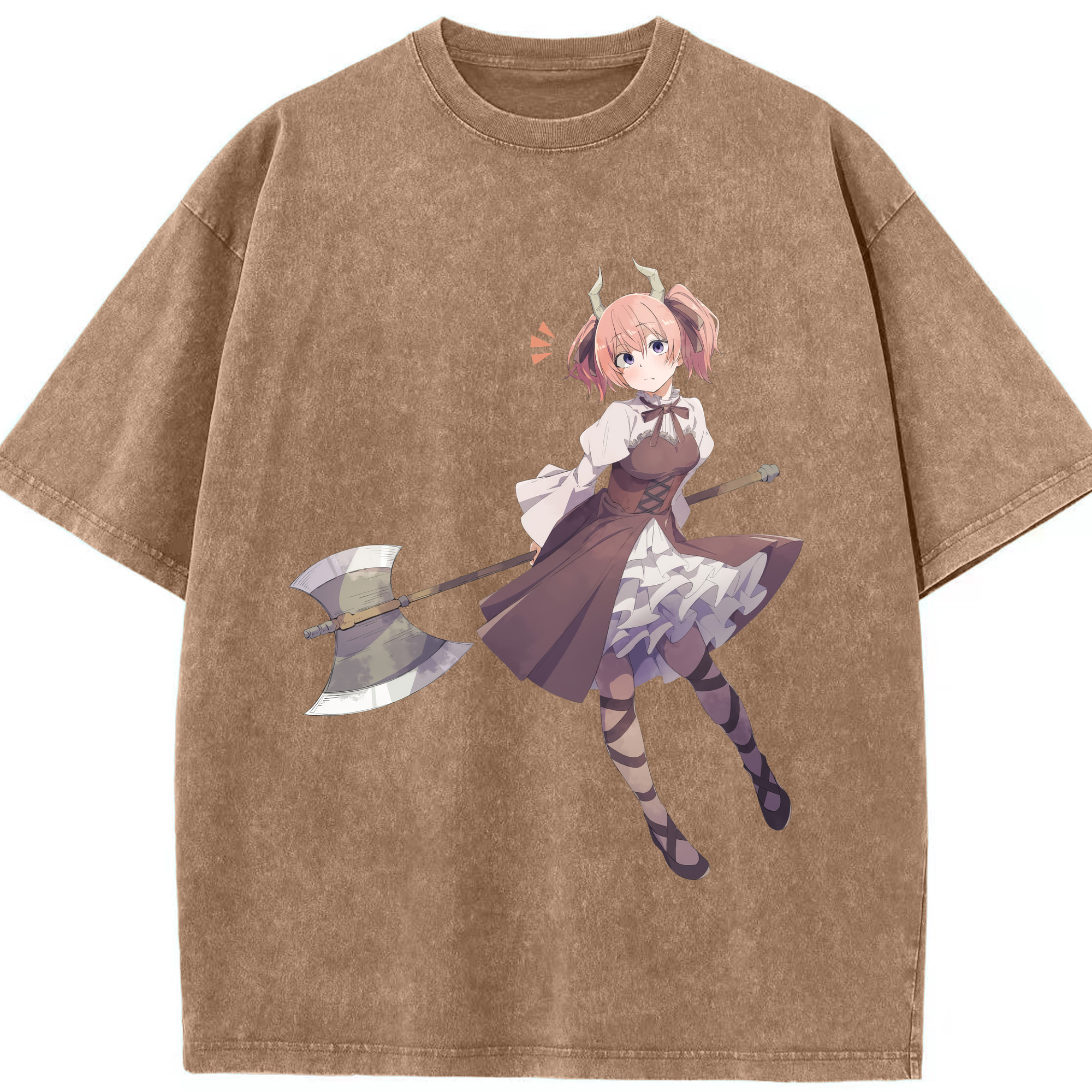 （画像用） 葬送のフリーレン Frieren 綿100% ヴィンテージ風 半袖Tシャツ（フロントプリント）