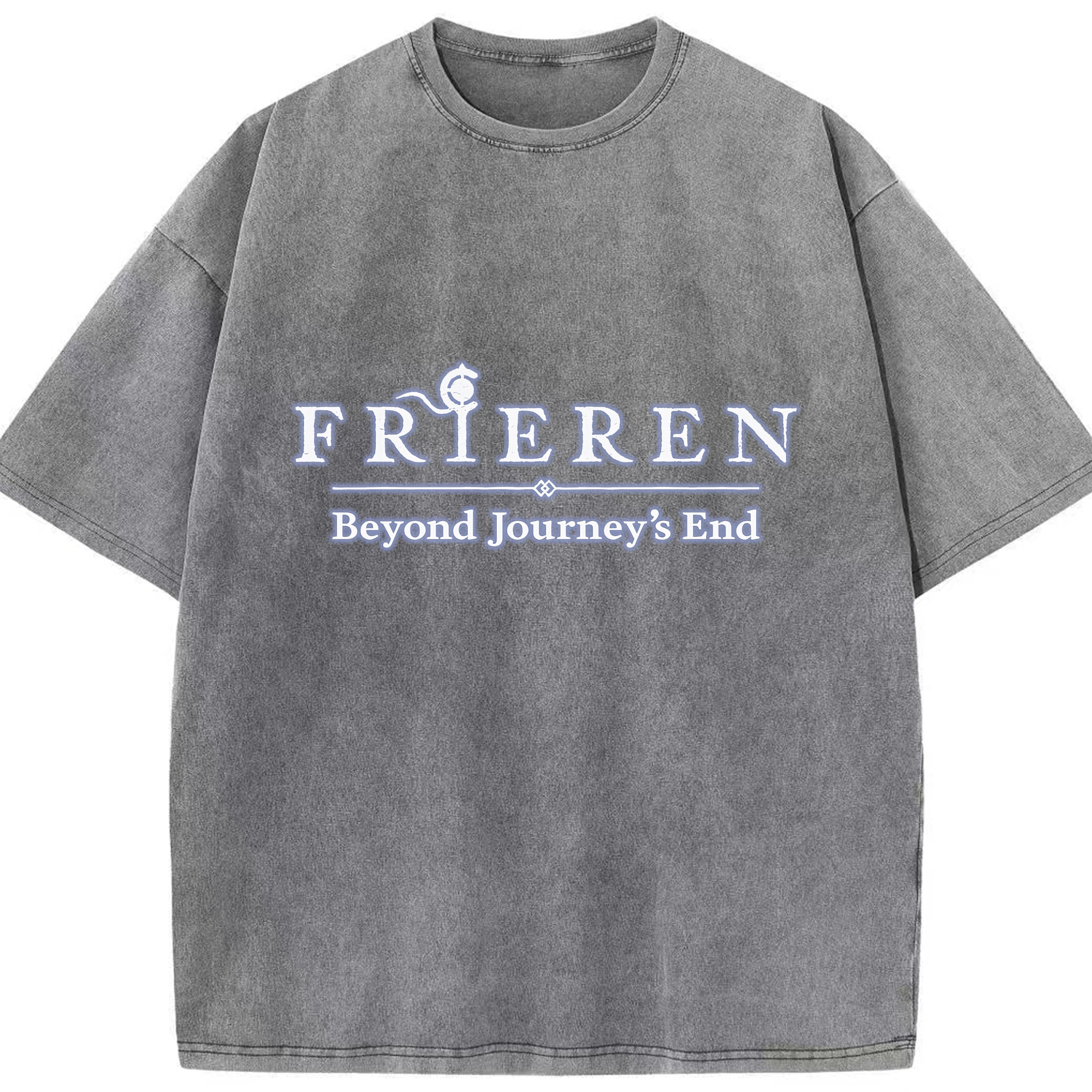 （画像用） 葬送のフリーレン Frieren 綿100% ヴィンテージ風 半袖Tシャツ（フロントプリント）