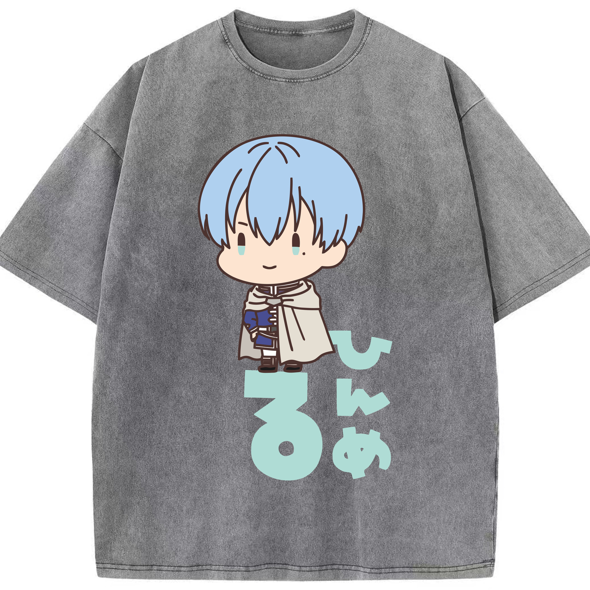（画像用） 葬送のフリーレン Frieren 綿100% ヴィンテージ風 半袖Tシャツ（フロントプリント）