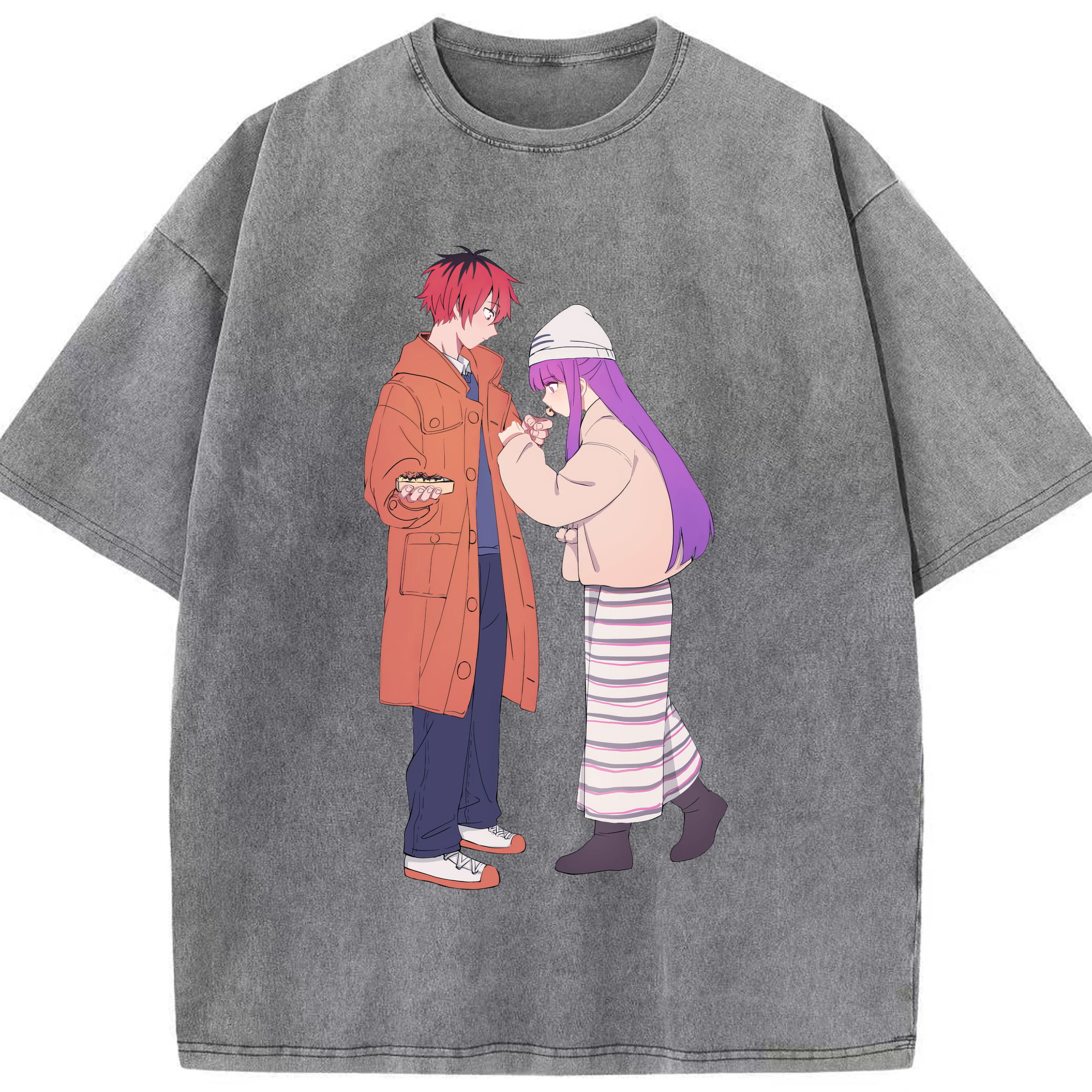 （画像用） 葬送のフリーレン Frieren 綿100% ヴィンテージ風 半袖Tシャツ（フロントプリント）