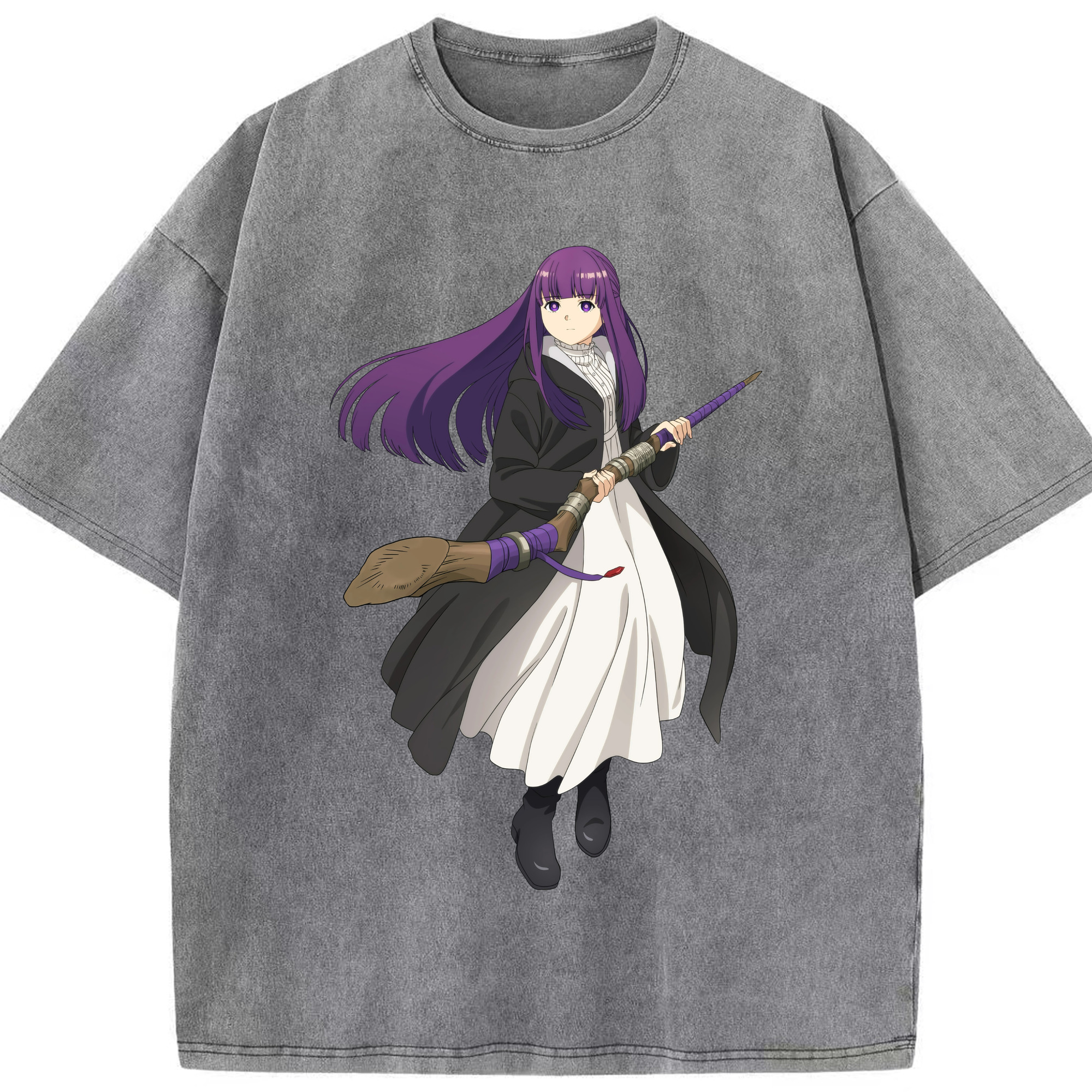 （画像用） 葬送のフリーレン Frieren 綿100% ヴィンテージ風 半袖Tシャツ（フロントプリント）