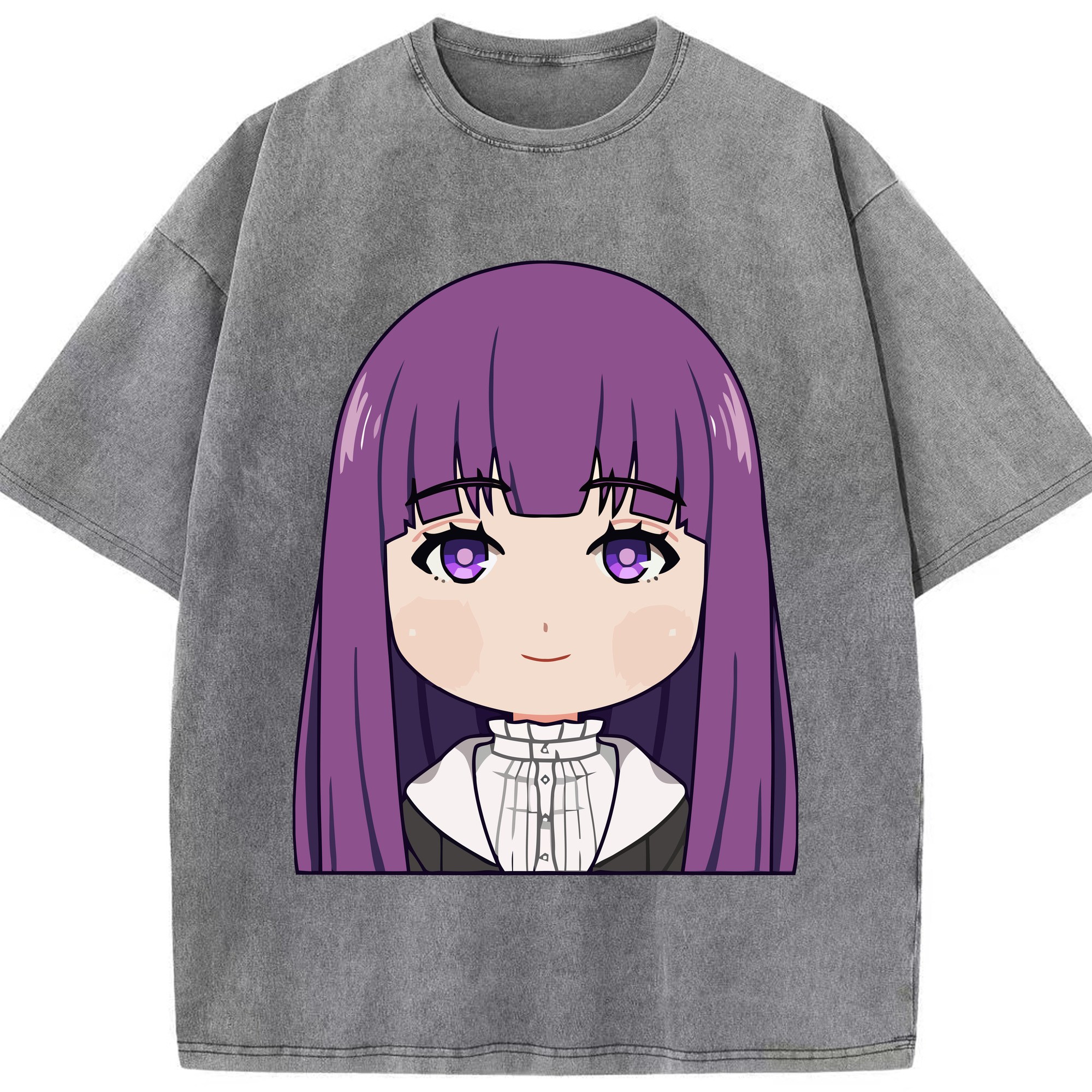 （画像用） 葬送のフリーレン Frieren 綿100% ヴィンテージ風 半袖Tシャツ（フロントプリント）
