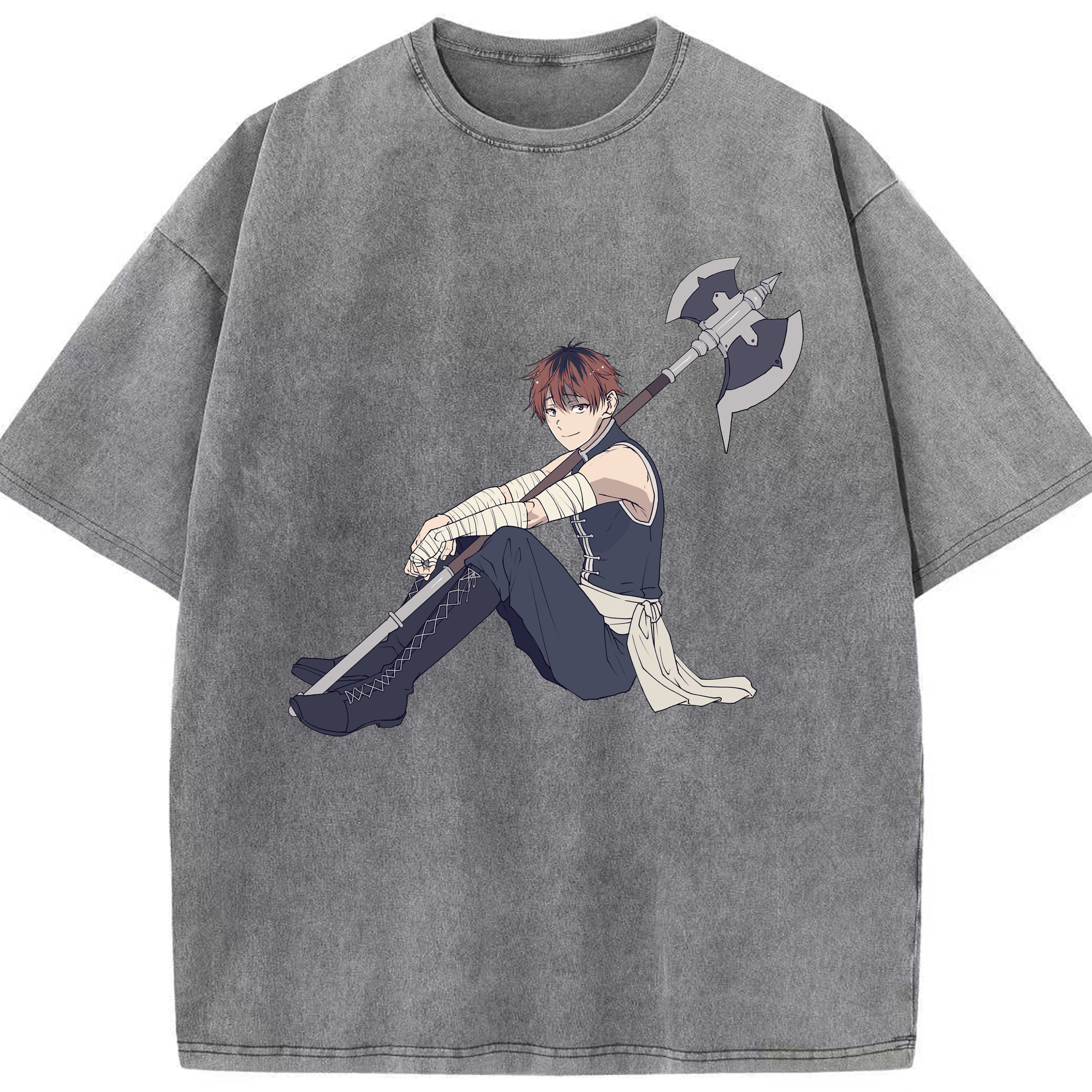 （画像用） 葬送のフリーレン Frieren 綿100% ヴィンテージ風 半袖Tシャツ（フロントプリント）