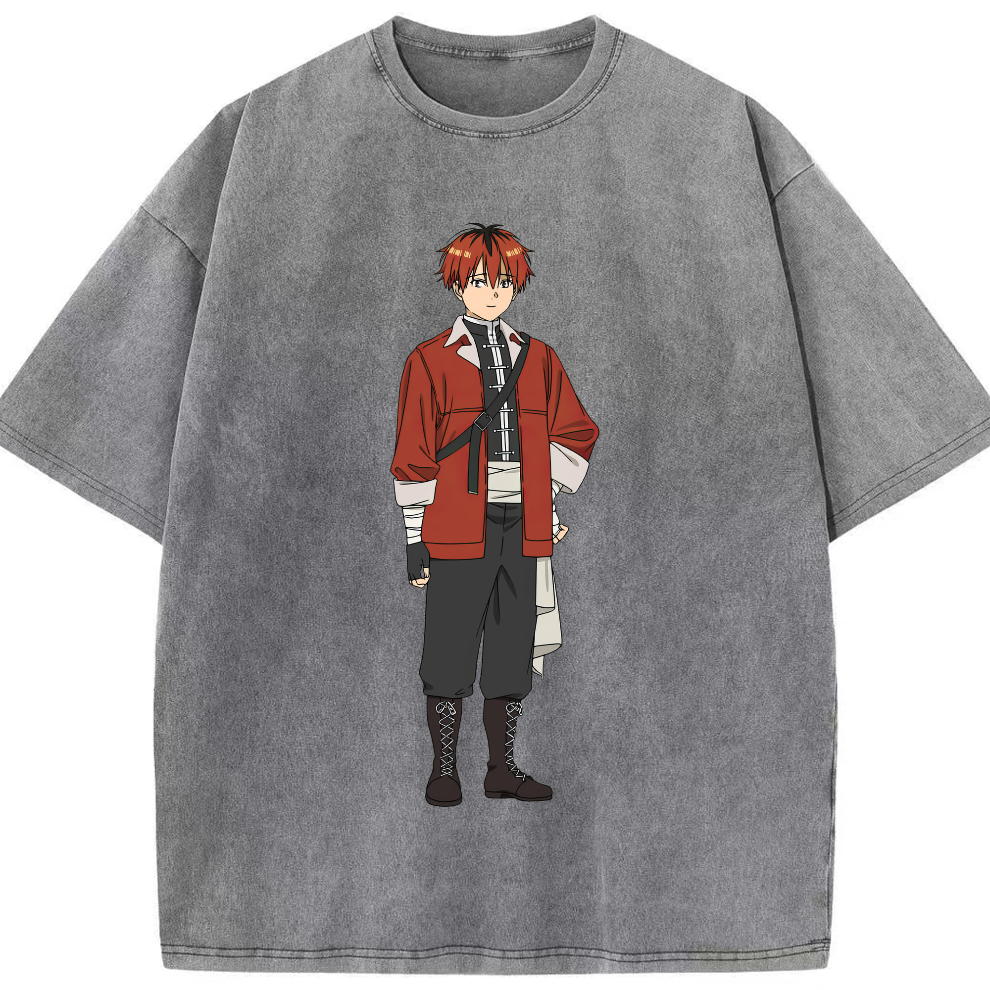 （画像用） 葬送のフリーレン Frieren 綿100% ヴィンテージ風 半袖Tシャツ（フロントプリント）