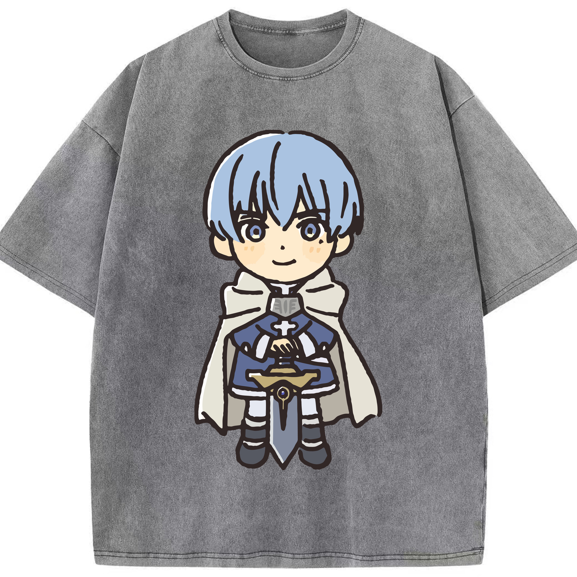 （画像用） 葬送のフリーレン Frieren 綿100% ヴィンテージ風 半袖Tシャツ（フロントプリント）