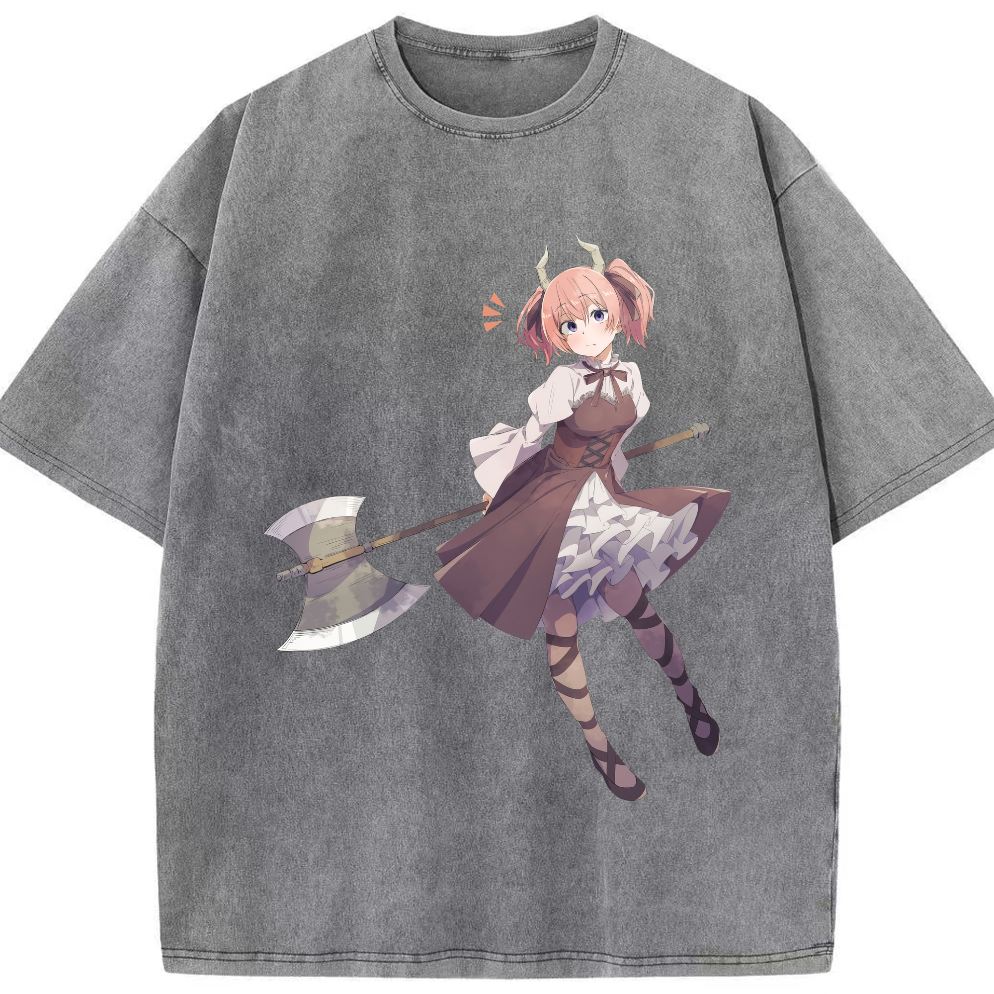 （画像用） 葬送のフリーレン Frieren 綿100% ヴィンテージ風 半袖Tシャツ（フロントプリント）