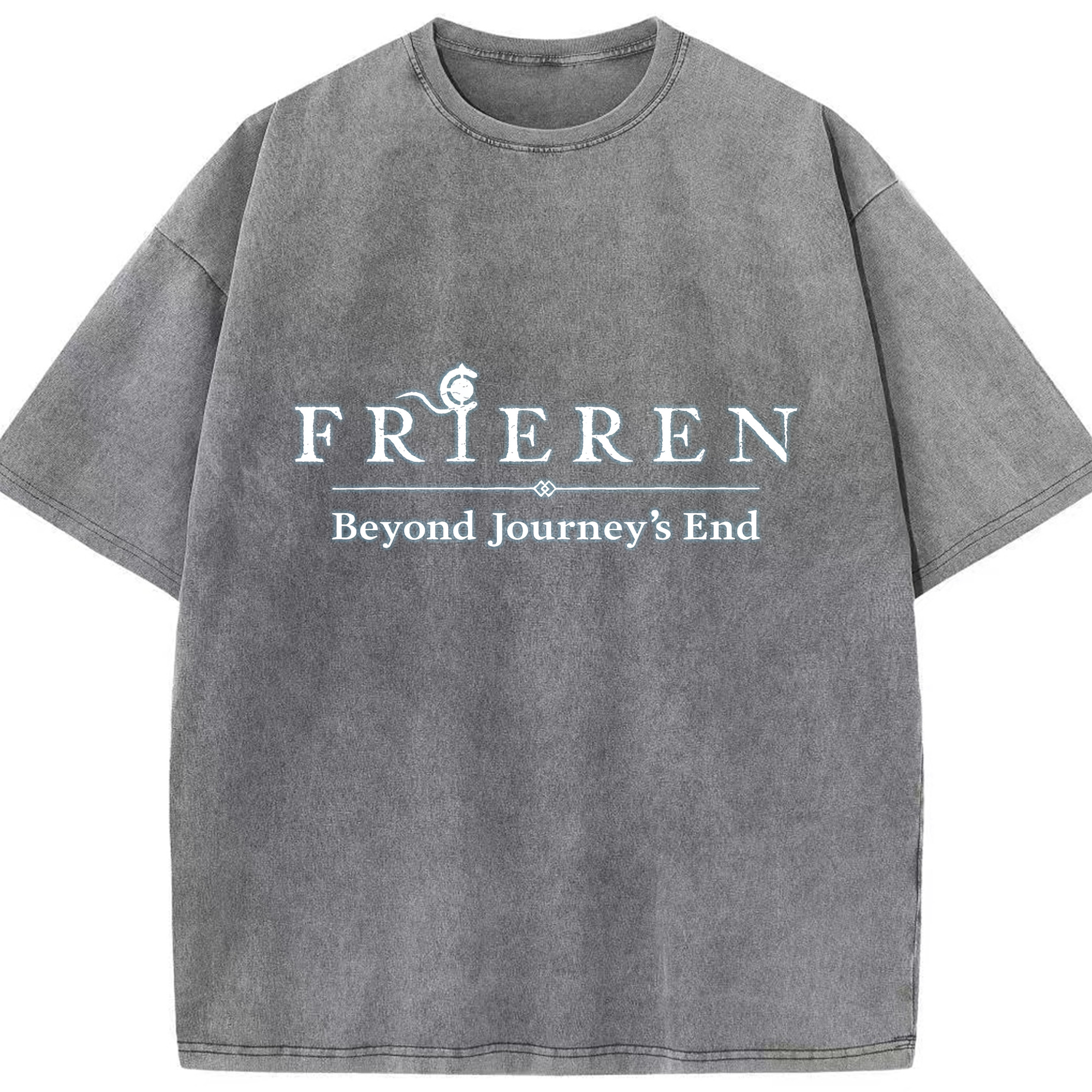 （画像用） 葬送のフリーレン Frieren 綿100% ヴィンテージ風 半袖Tシャツ（フロントプリント）
