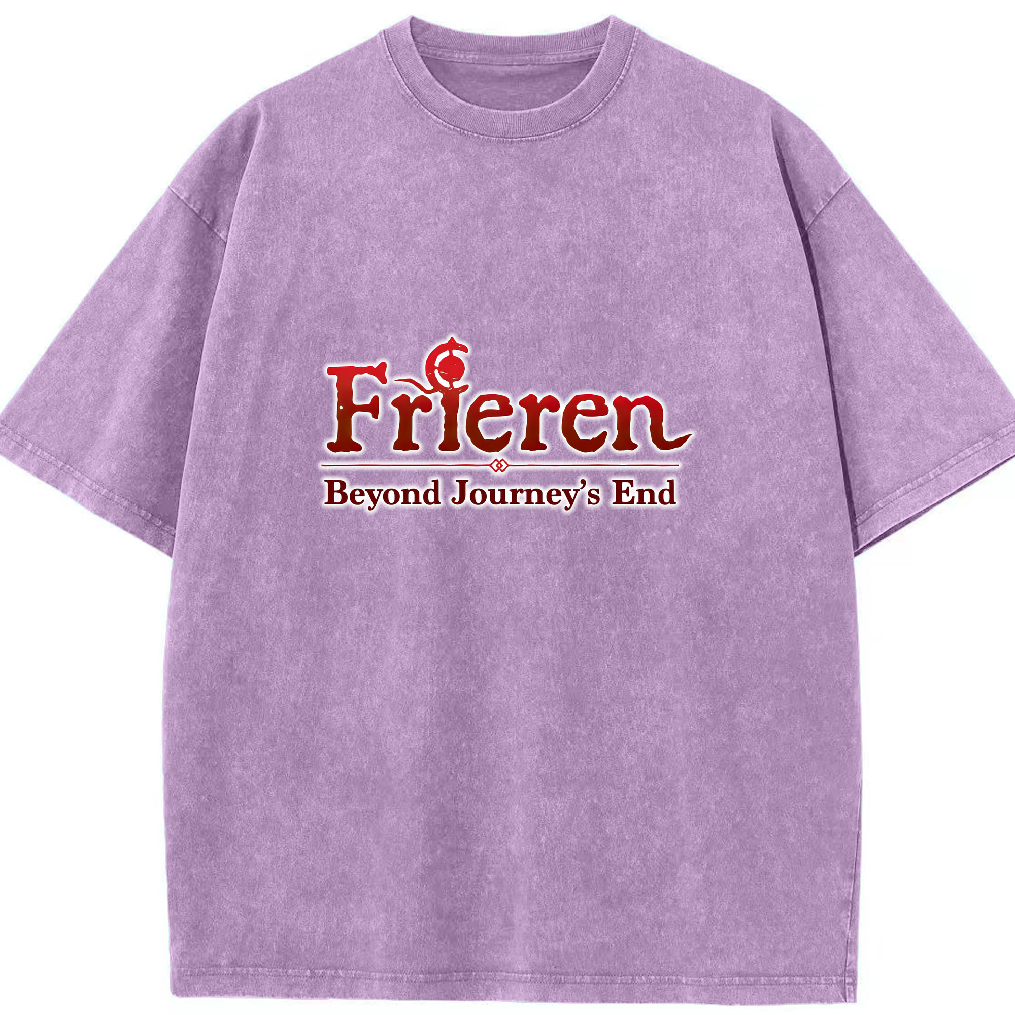 （画像用） 葬送のフリーレン Frieren 綿100% ヴィンテージ風 半袖Tシャツ（フロントプリント）