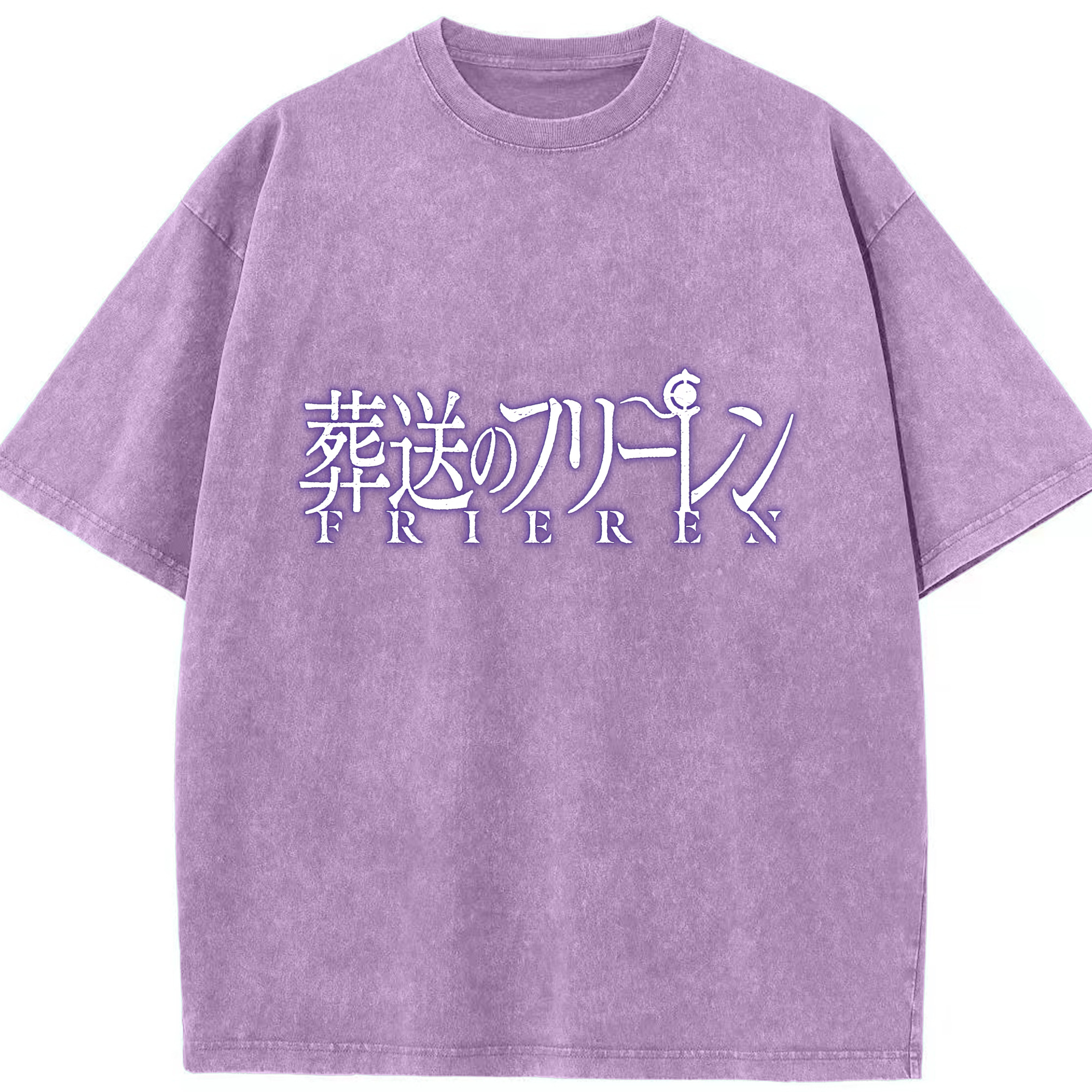 （画像用） 葬送のフリーレン Frieren 綿100% ヴィンテージ風 半袖Tシャツ（フロントプリント）